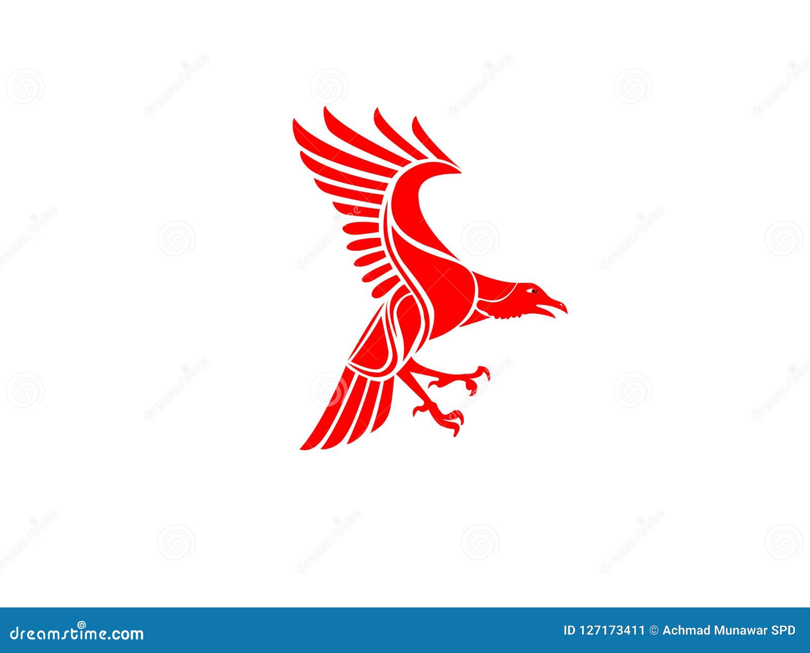 Fondo Rojo Del Blanco Del Vector Del Logotipo Del águila Stock de  ilustración - Ilustración de arte, elemento: 127173411