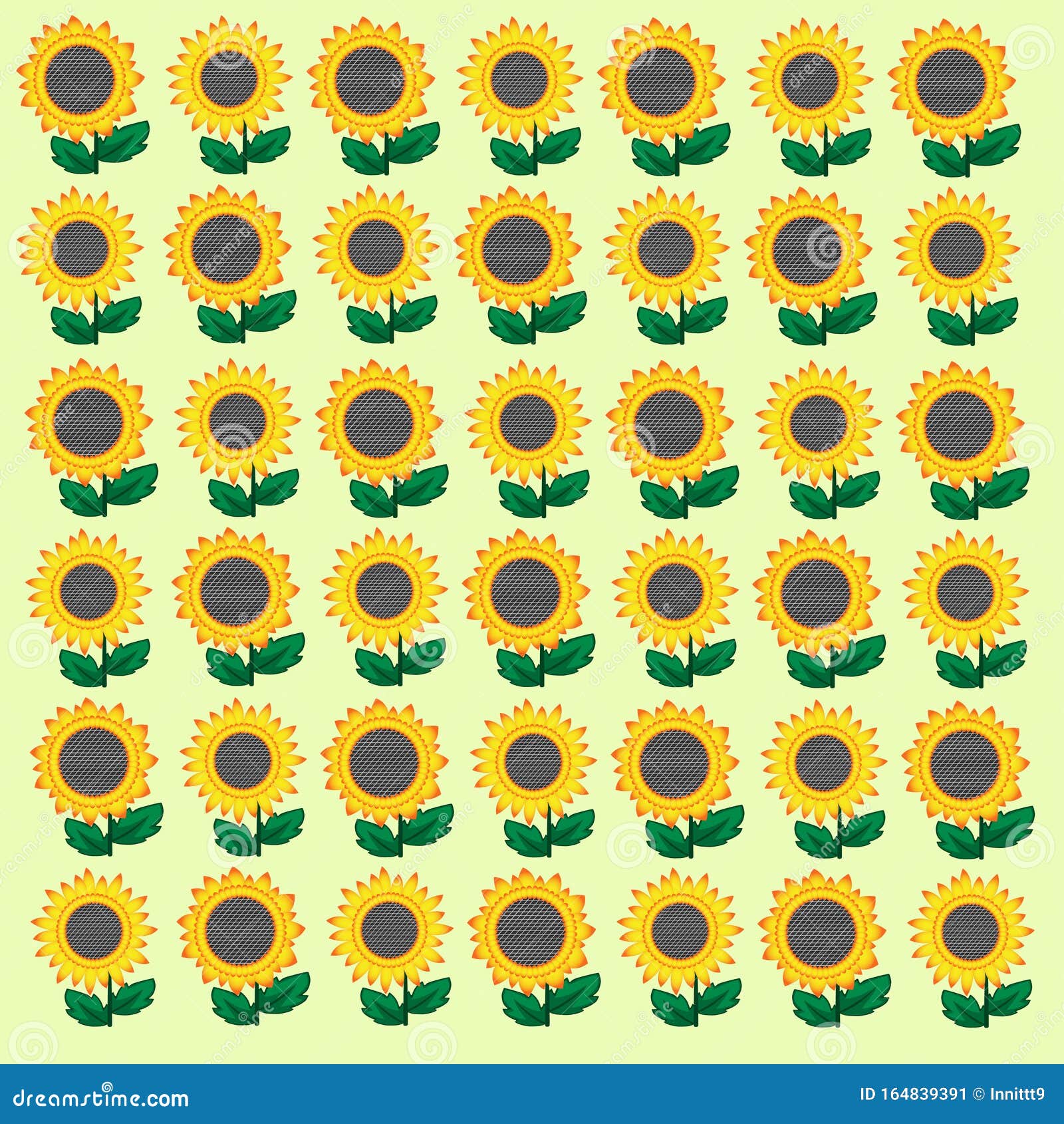 Fondos De Pantalla De Girasoles Amarillos Sobre Un Fondo Verde Stock de  ilustración - Ilustración de verde, arte: 164839391