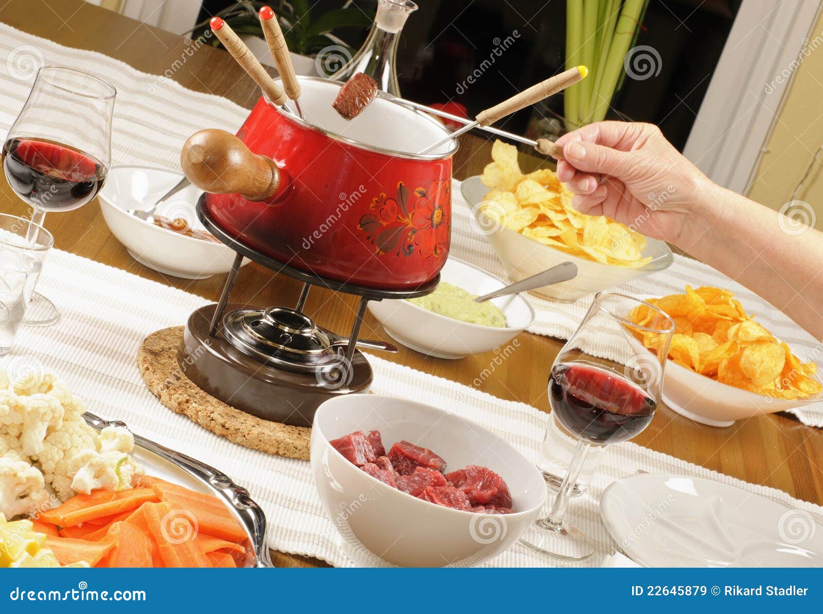 Fondue bourguignonne stock image. Image of meal, luxury - 22645879