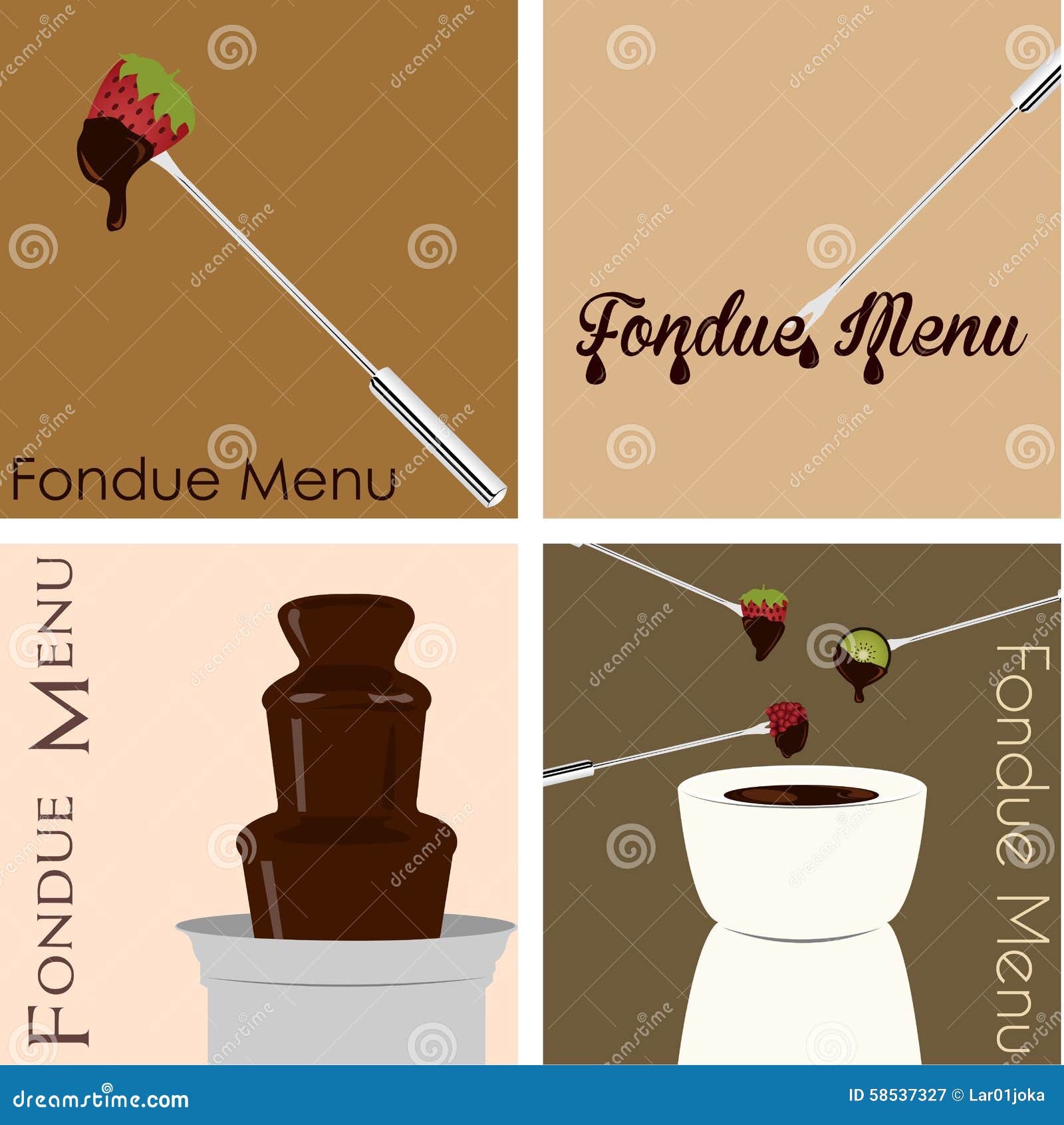Fondue menu stock illustration. Illustration of menu - 58537327