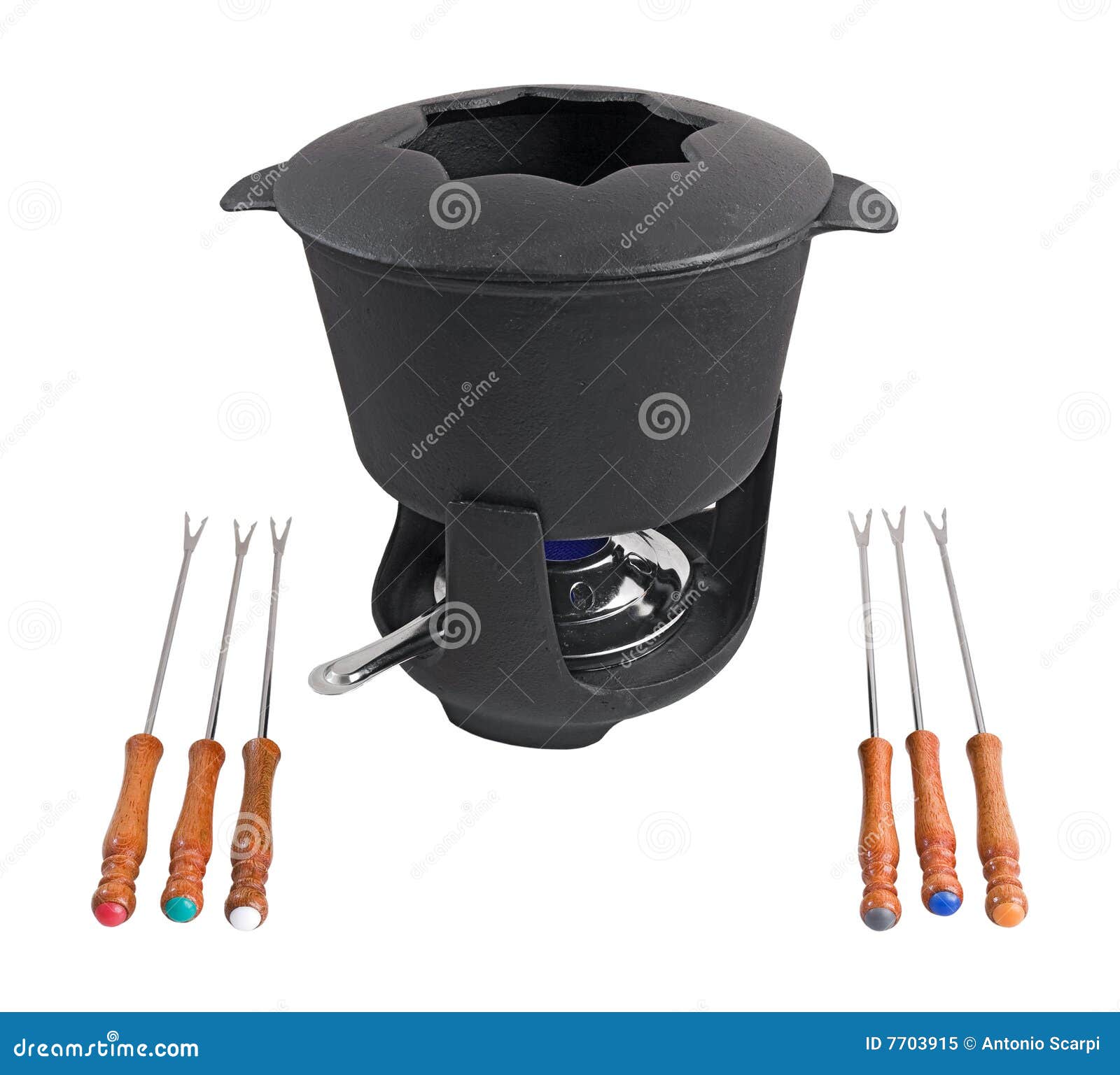 Fondue set 4 stock image. Image of cooking, meal, colored 7703915