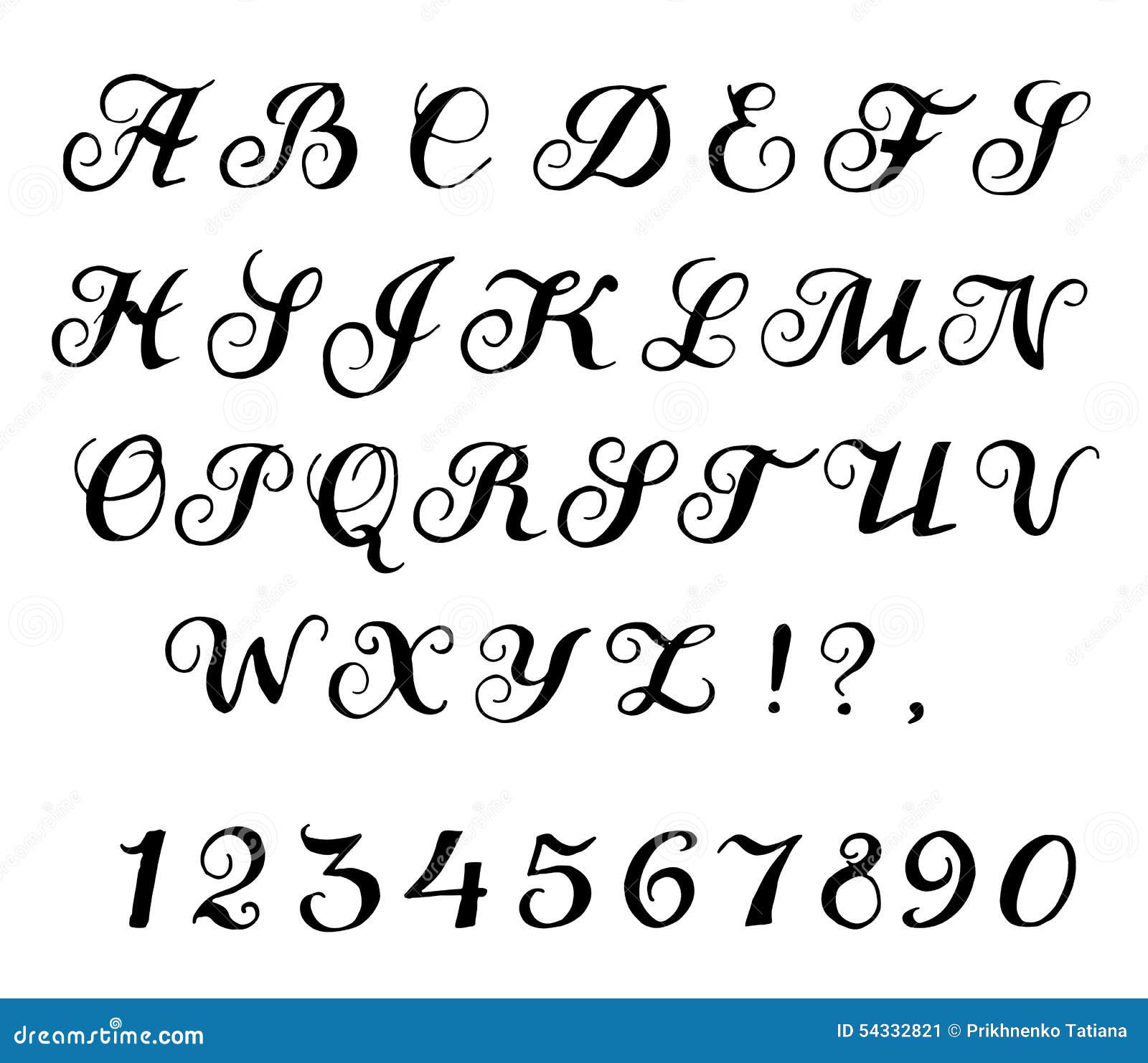 Font Calligraphy Stock Vector Illustration Of Script 54332821