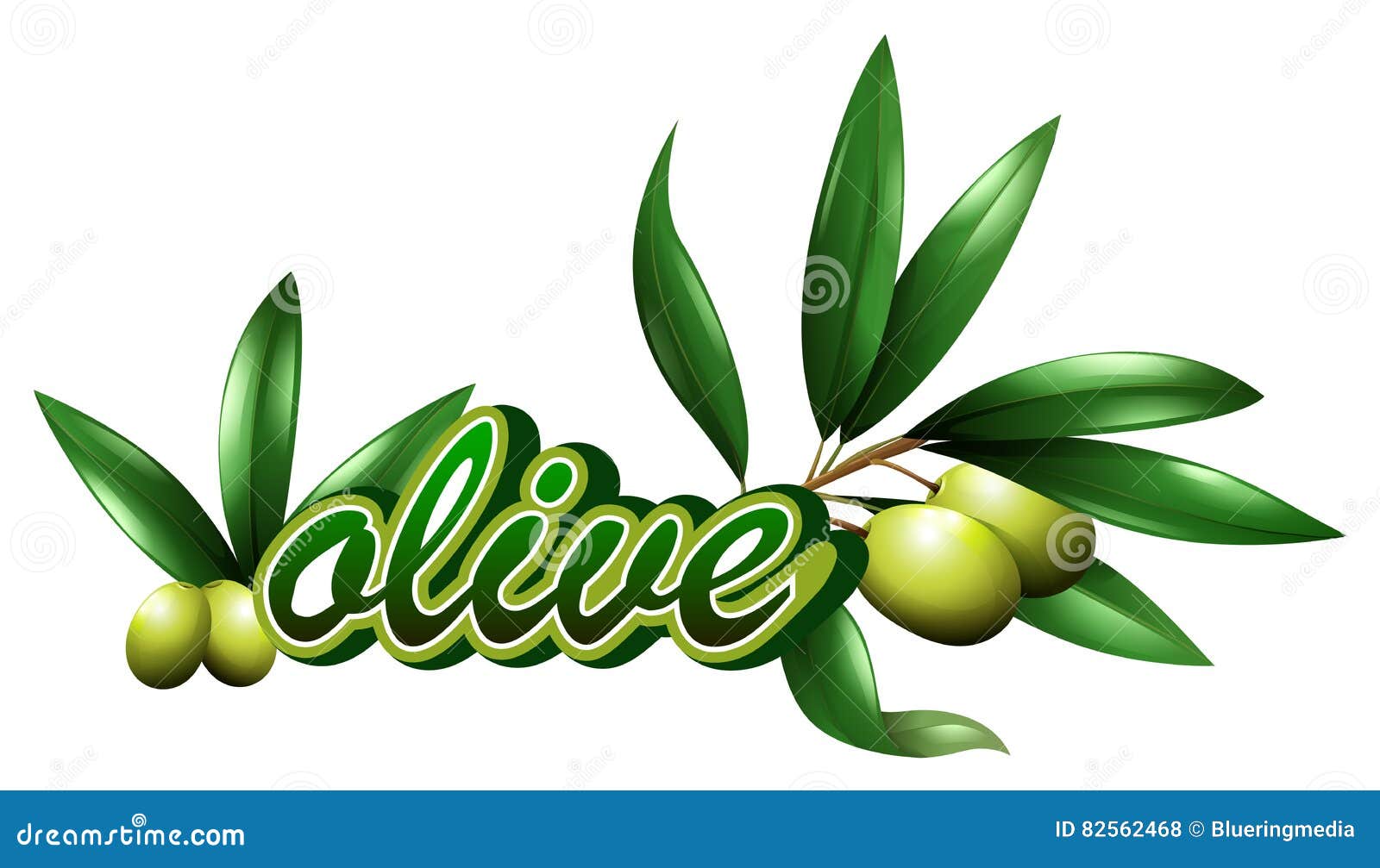 Font design for word olive stock vector. Illustration of olive 82562468