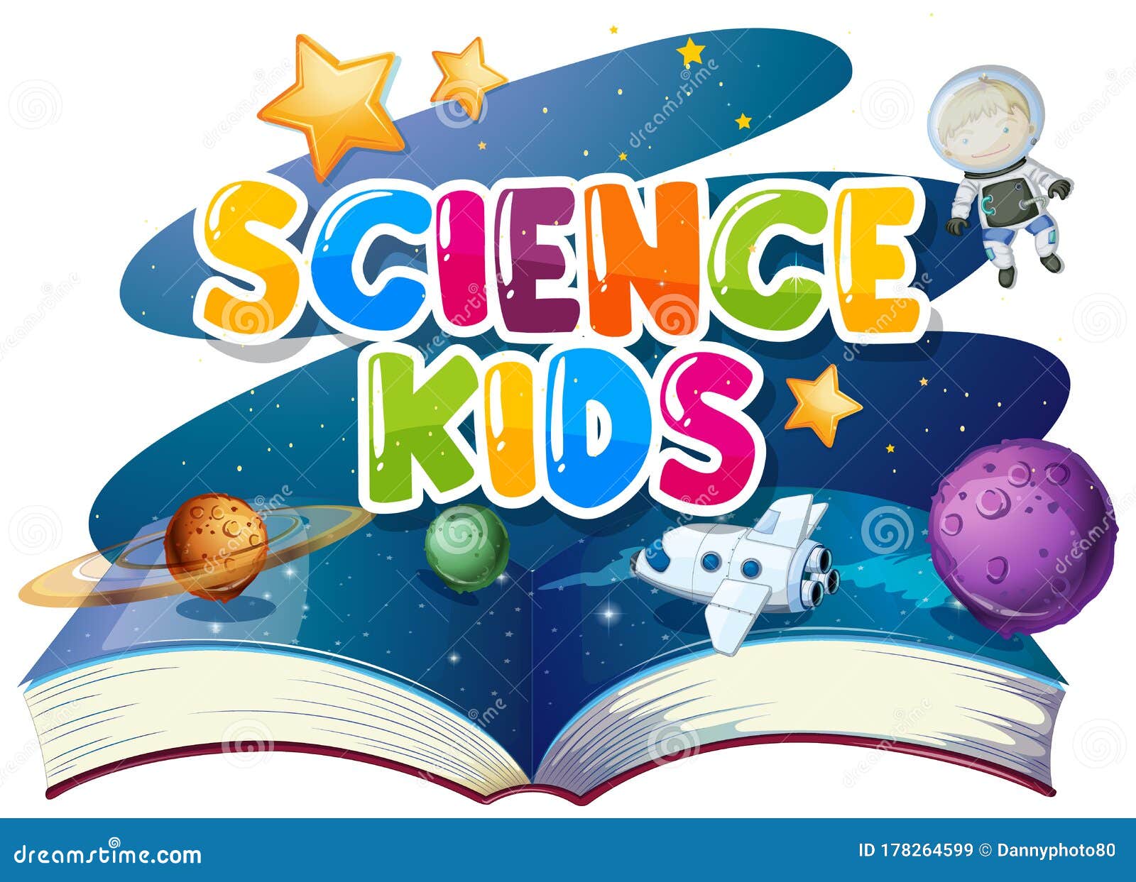 Science For Kids. Cartoon Scientist, Collection Of Vector Illustration