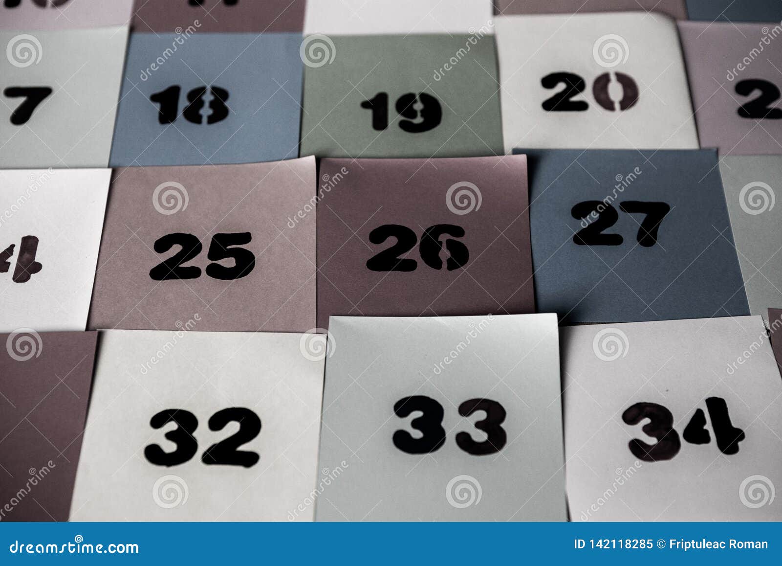 Font of Numbers. Abstract Background of Color Numbers for Card or Print