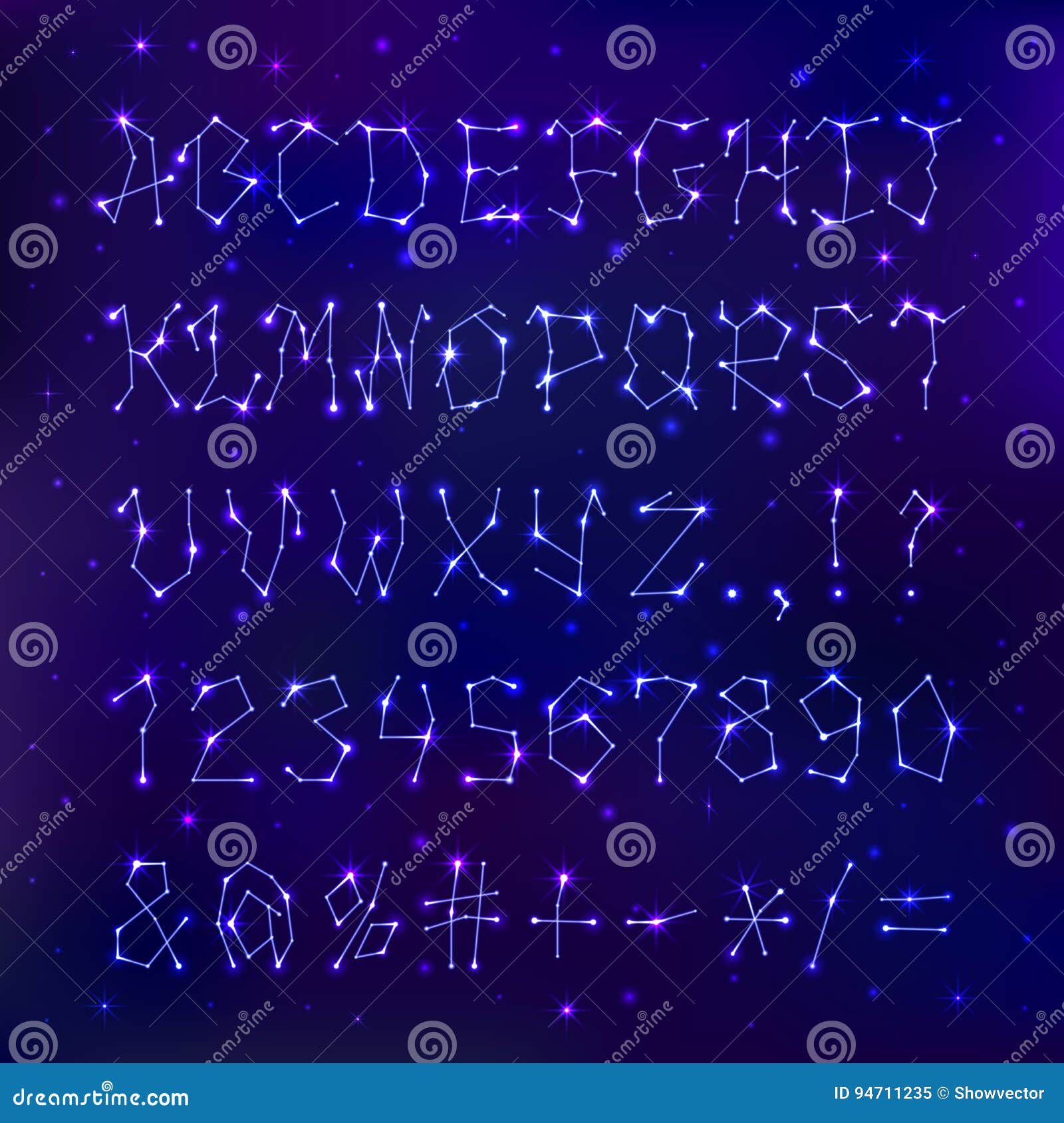 Space Font Alphabet