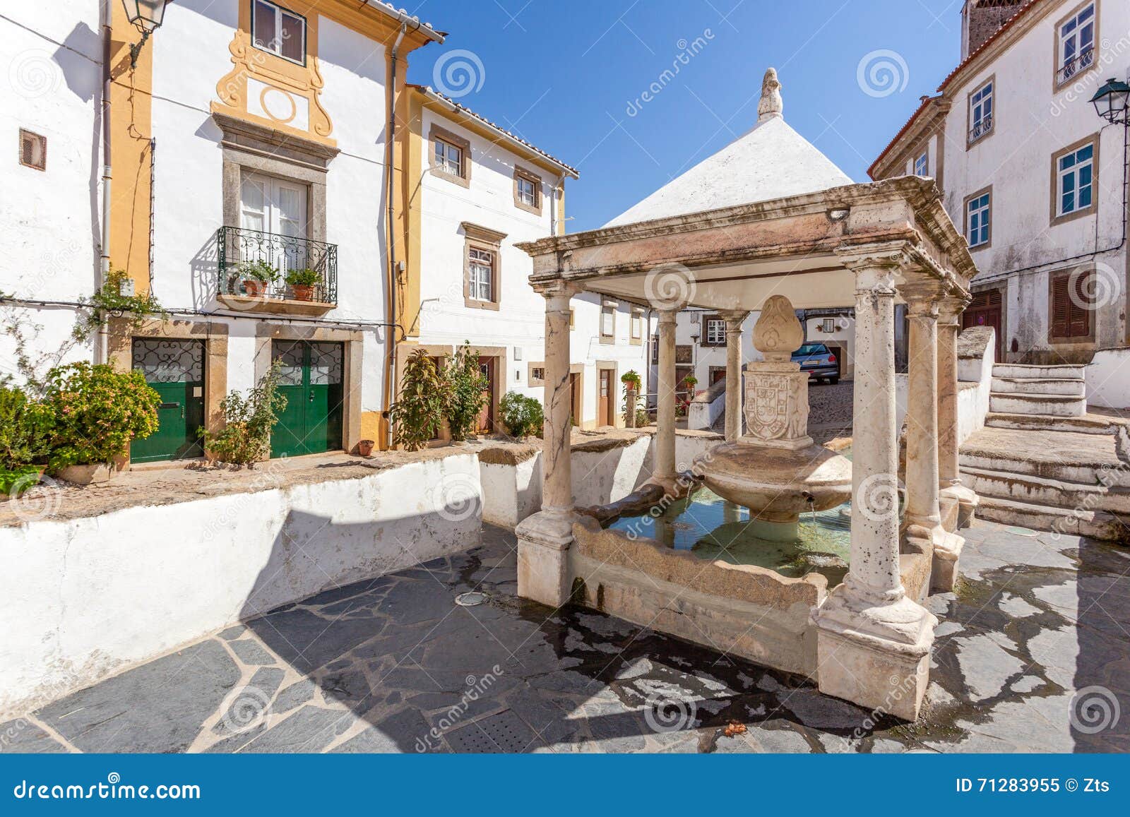 fonte da vila (town's fountain) in the jewish quarter of castelo de vide