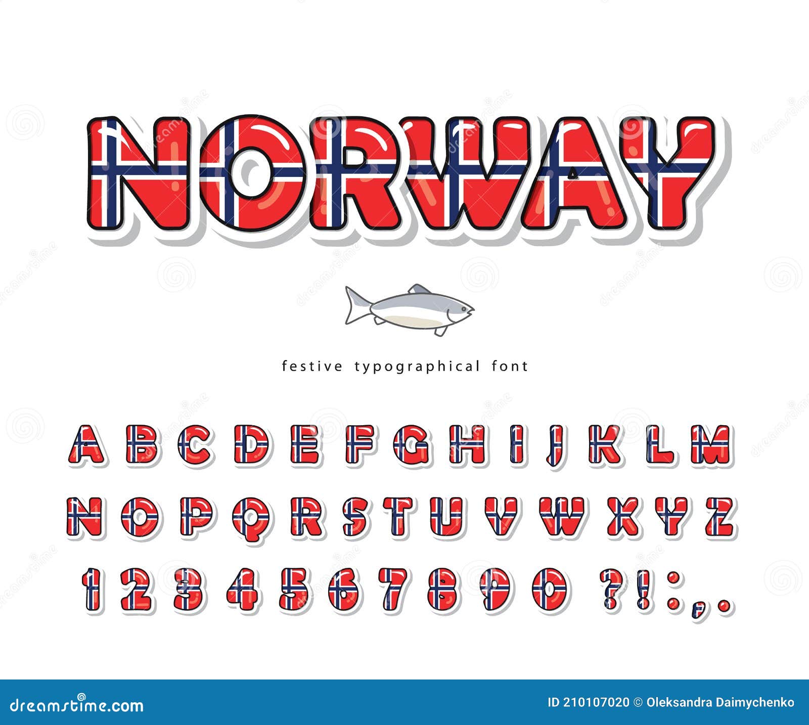 Rótulos Coloridos De Língua Norueguesa Em Forma De Formato