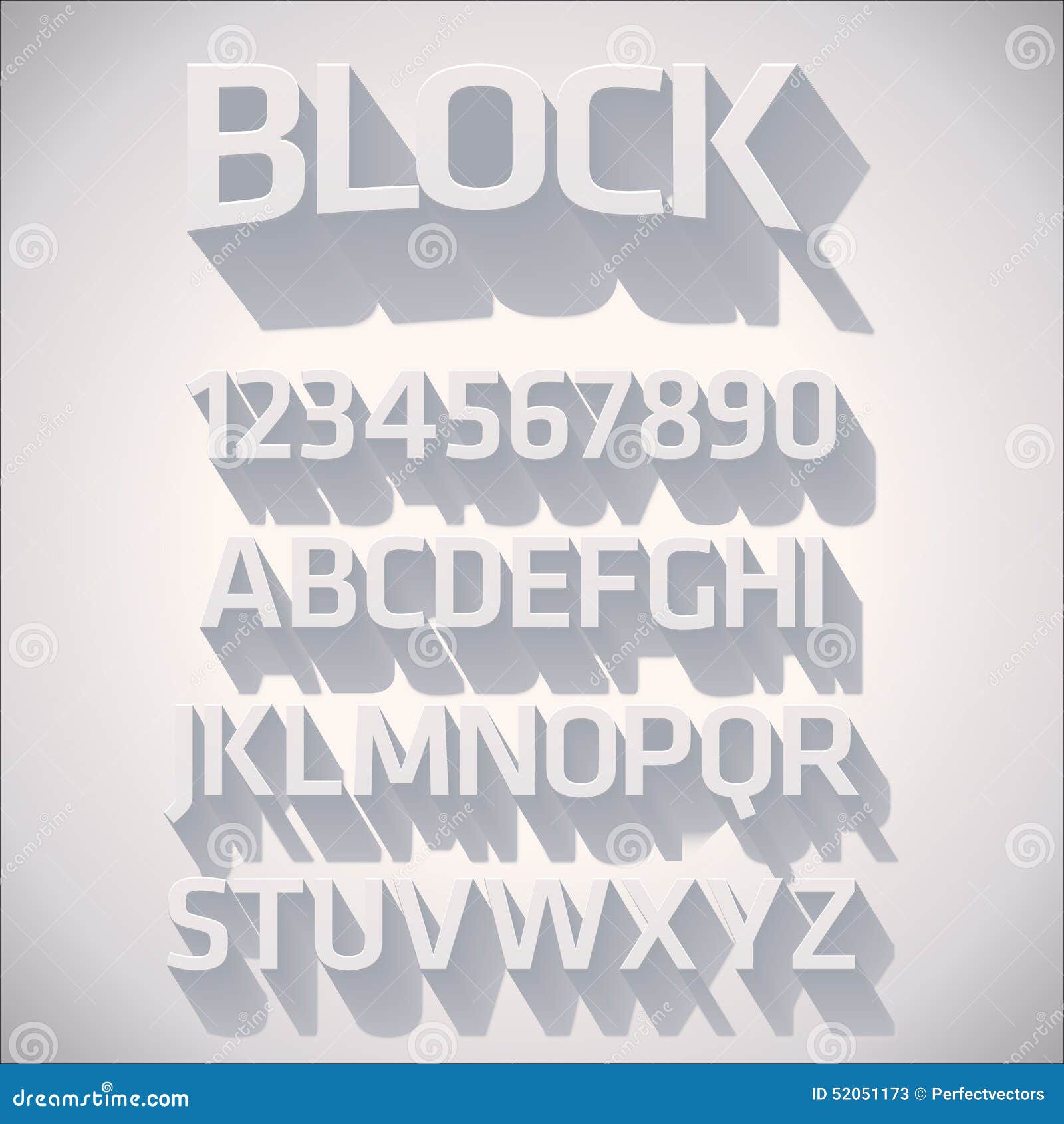 Fonte Do Vetor 3D Com Sombra Ilustração do Vetor Ilustração de fonte