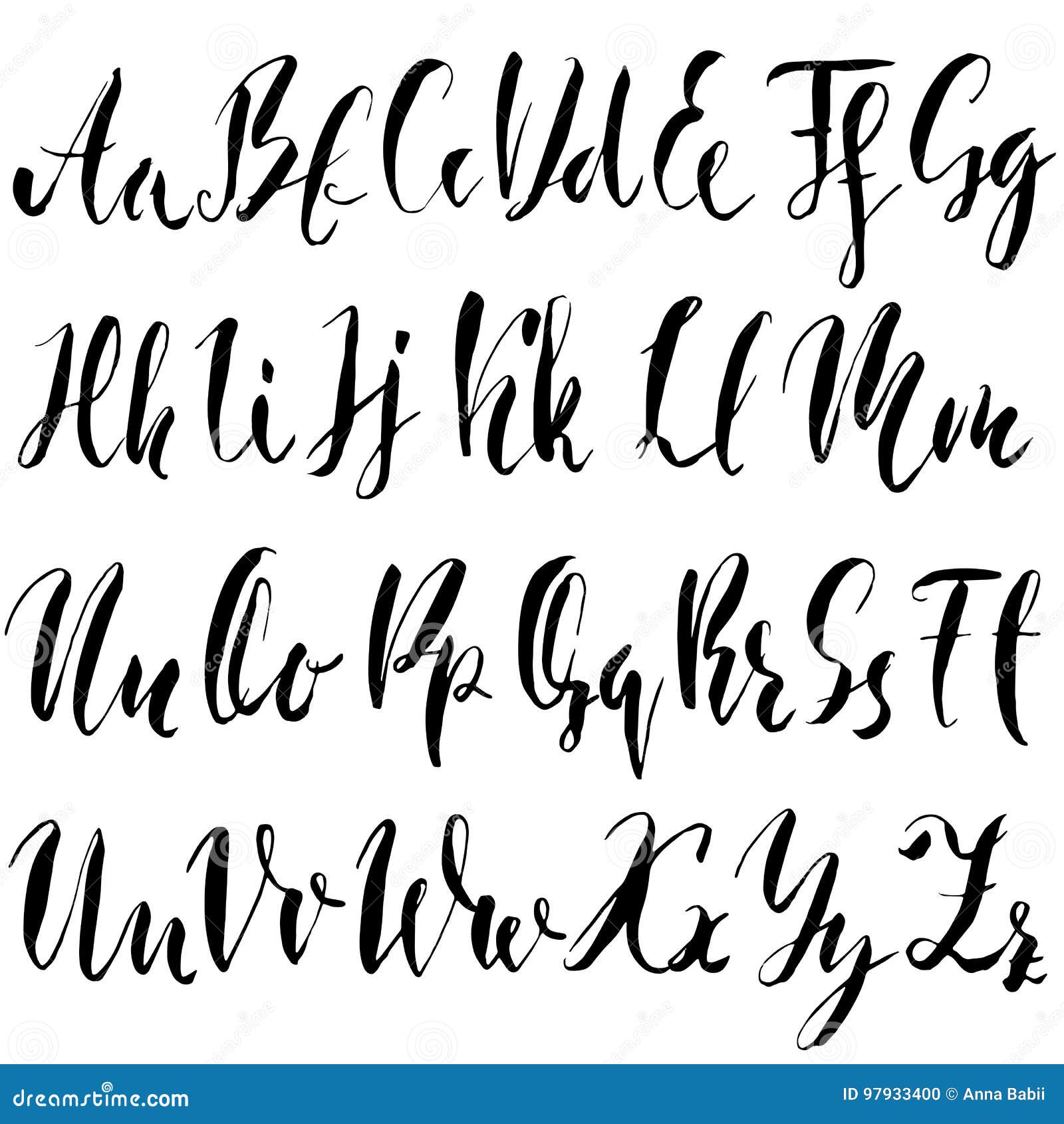 Fonte Elegante Disegnata A Mano Di Calligrafia Iscrizione Moderna Della Spazzola Alfabeto Di Stile Di Lerciume Illustrazione Di V Illustrazione Vettoriale Illustrazione Di Grungy Font