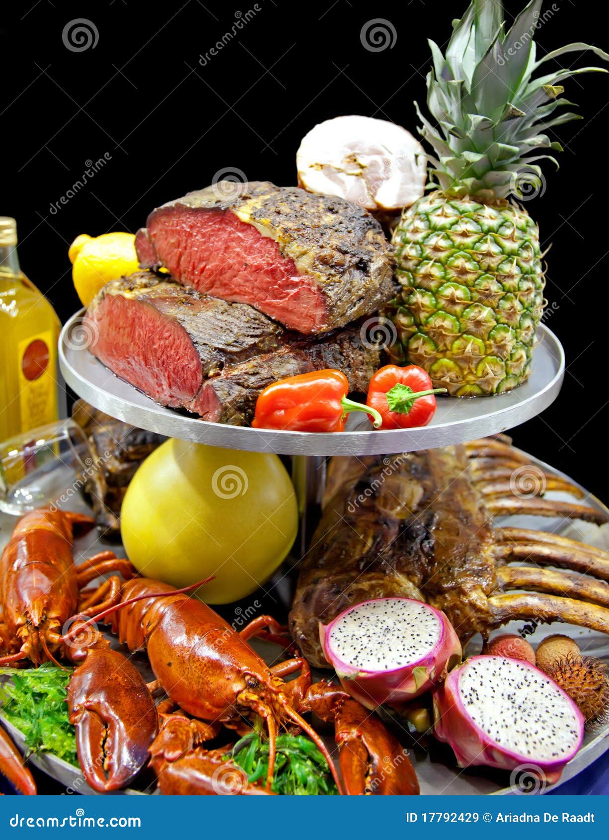 Food assortment stock image. Image of dinner, fries, grilled 17792429