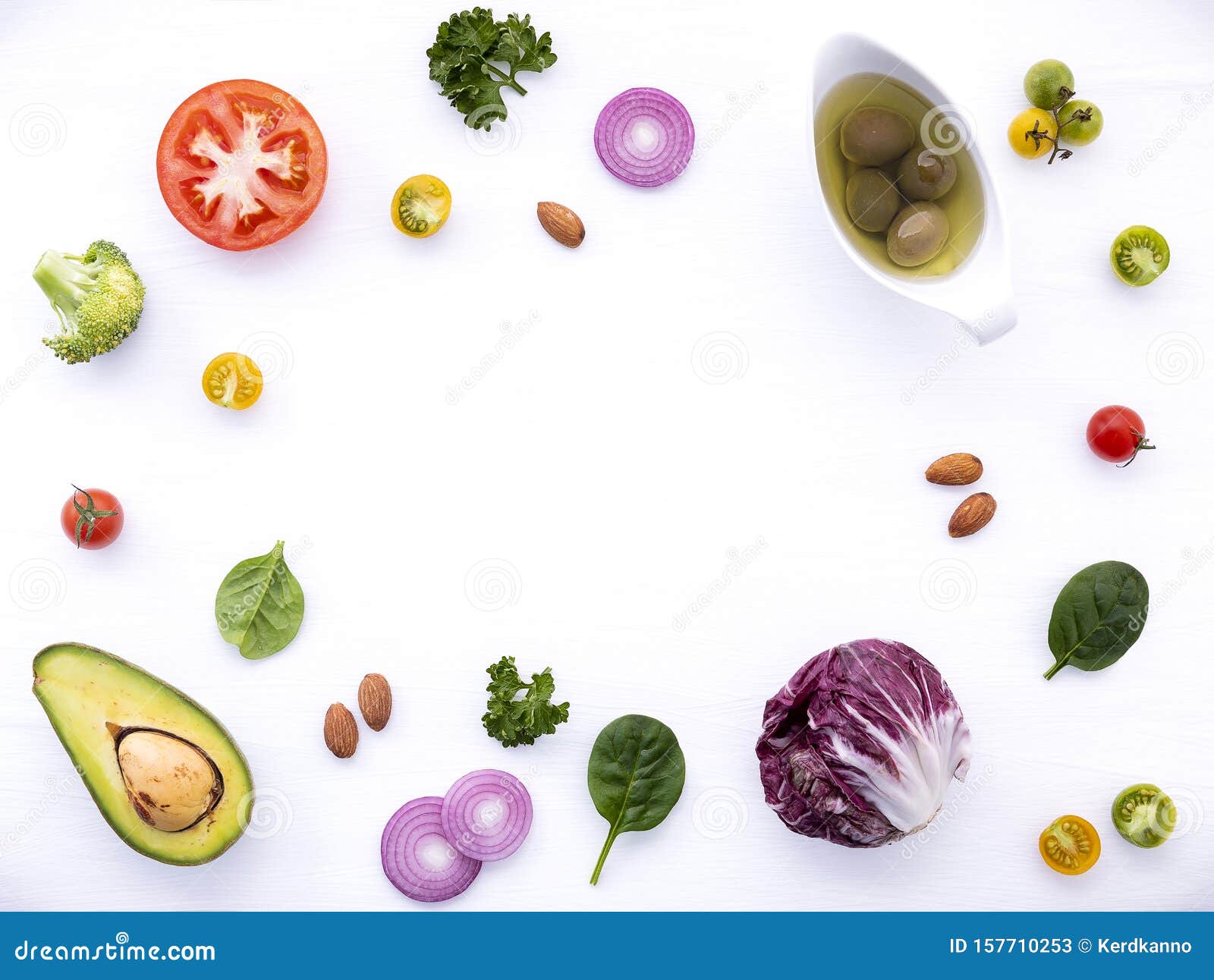 Food Background and Salad Concept . Stock Image - Image of dietary ...