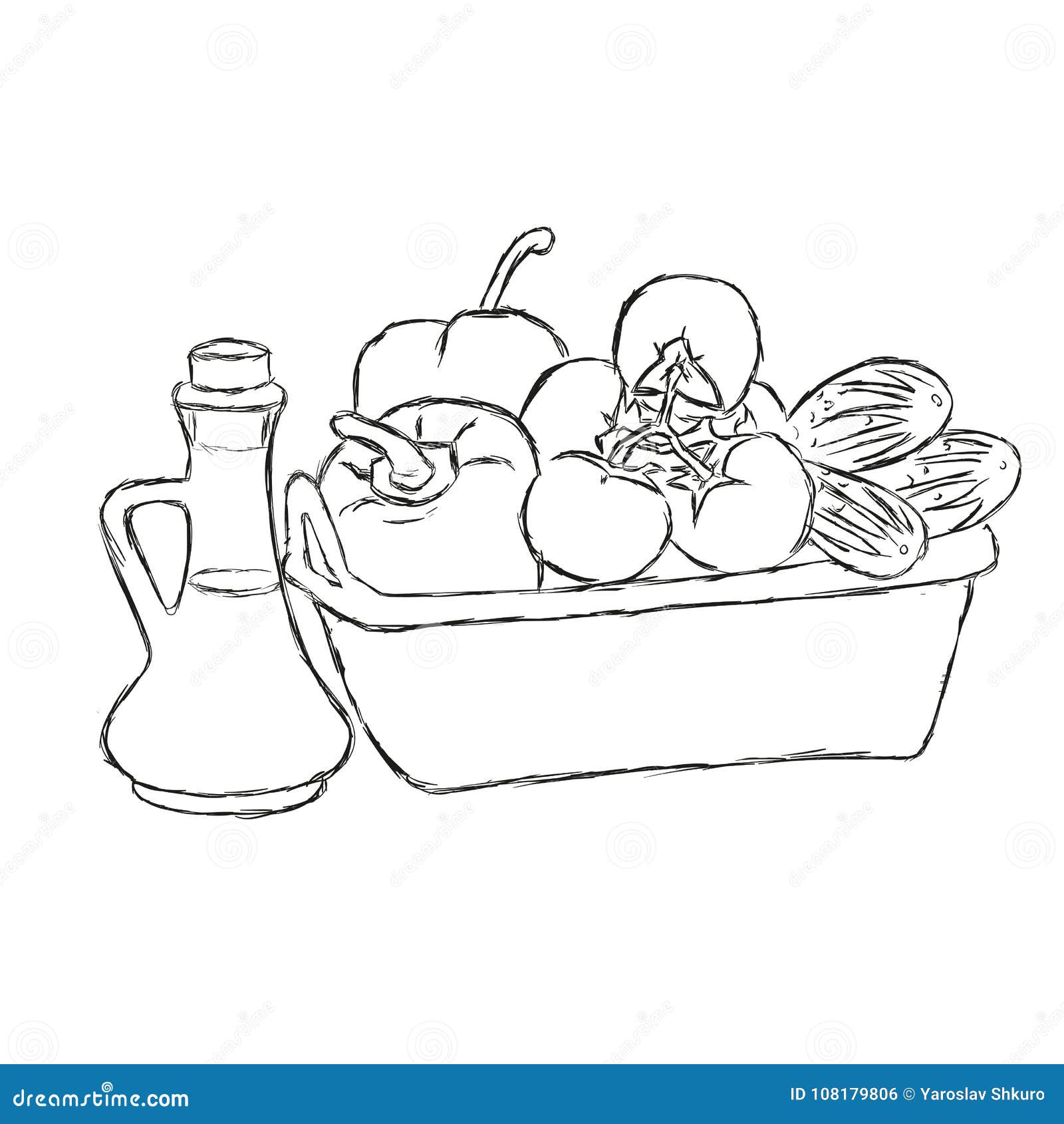 Free fruit basket  Vector Art