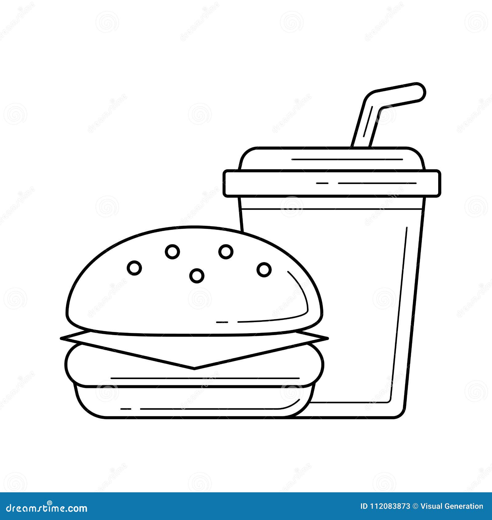 Takeaway seller icon outline Royalty Free Vector Image