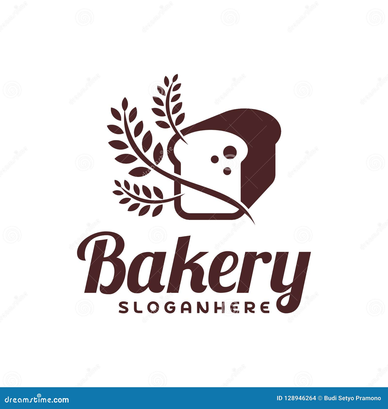 Food Bread Logo Vector. Bakery Emblem Design. Food Logo Vector Template