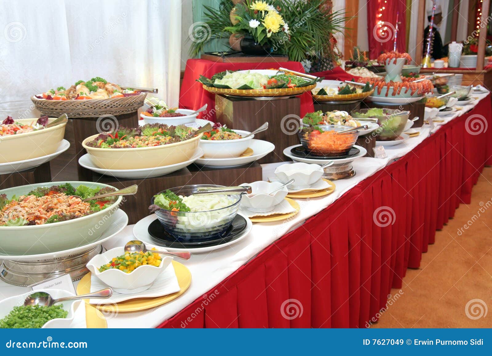 Food in buffet dinner stock image. Image of plate, restaurant - 7627049