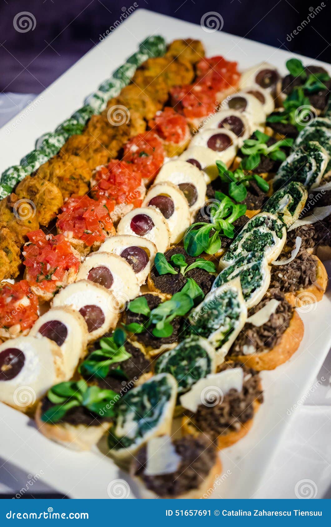 Food Buffet with Finger-food Stock Image - Image of snacks, appetizers