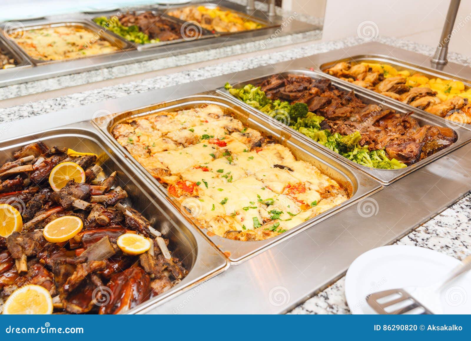 Food Buffet Self Service Lunch or Dinner Stock Photo Image of dining, repository 86290820