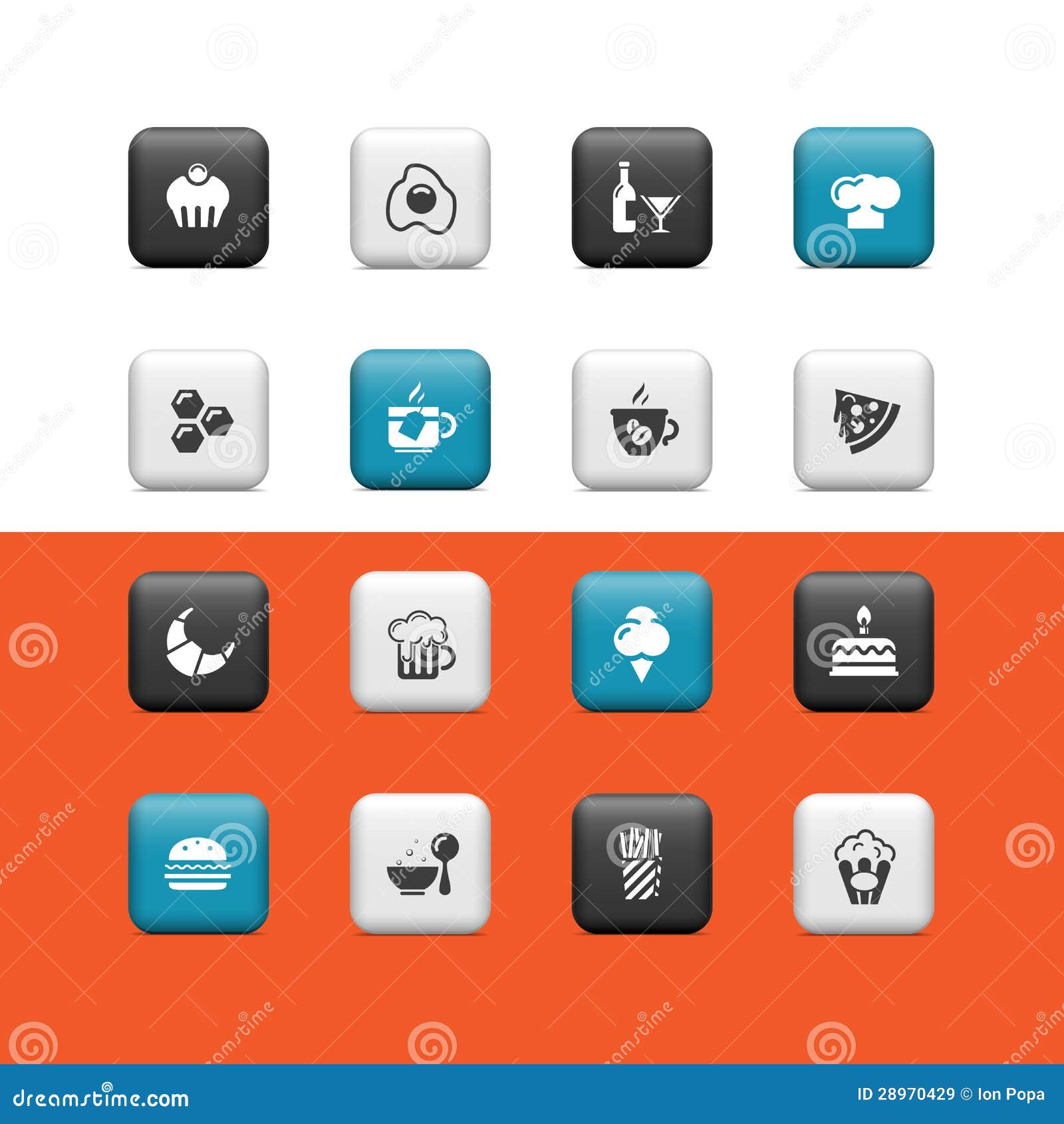 Food buttons 2 stock vector. Illustration of drink, bottle - 28970429