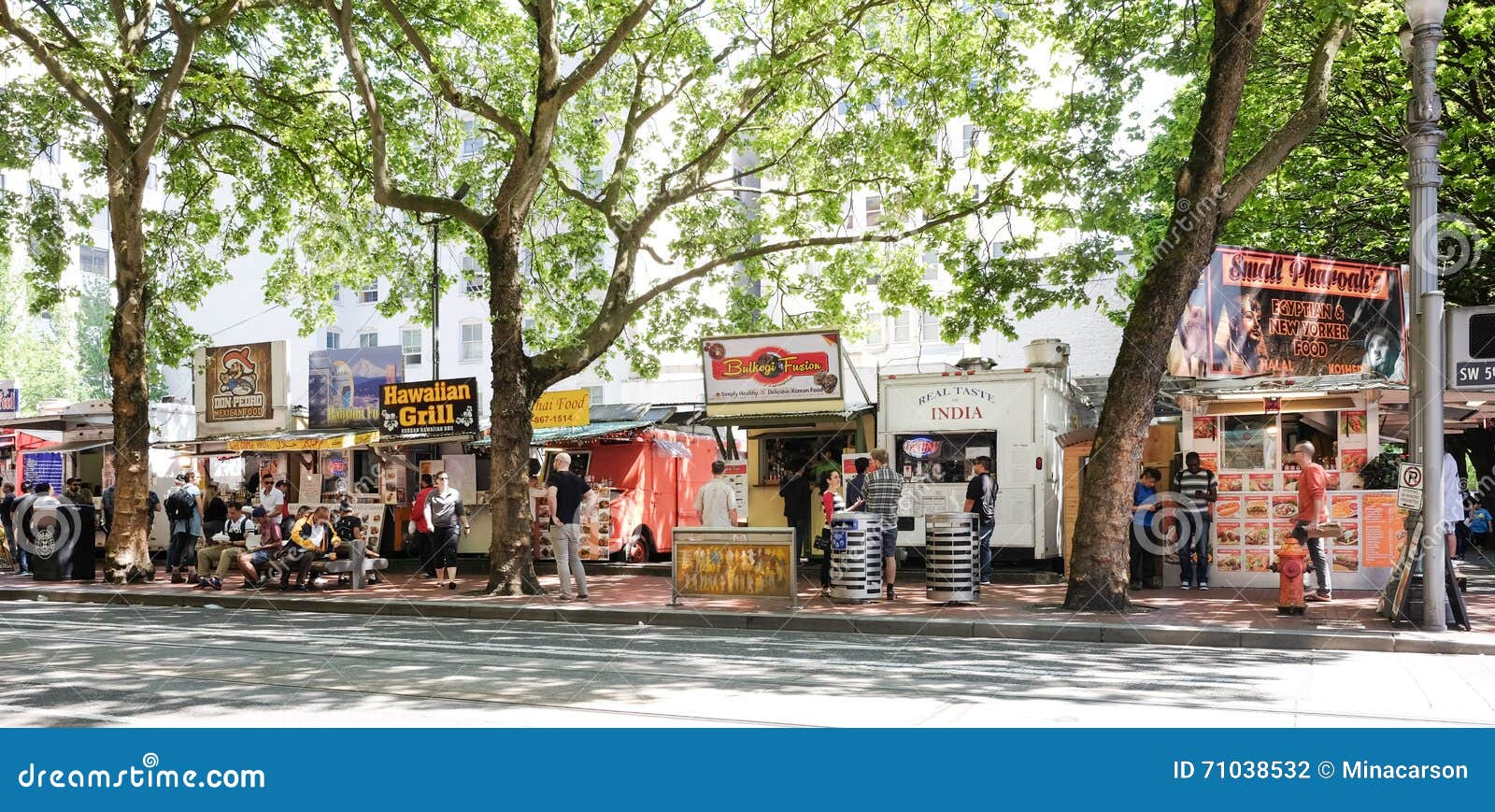 Food Carts In Portland Oregon Editorial Photography Image