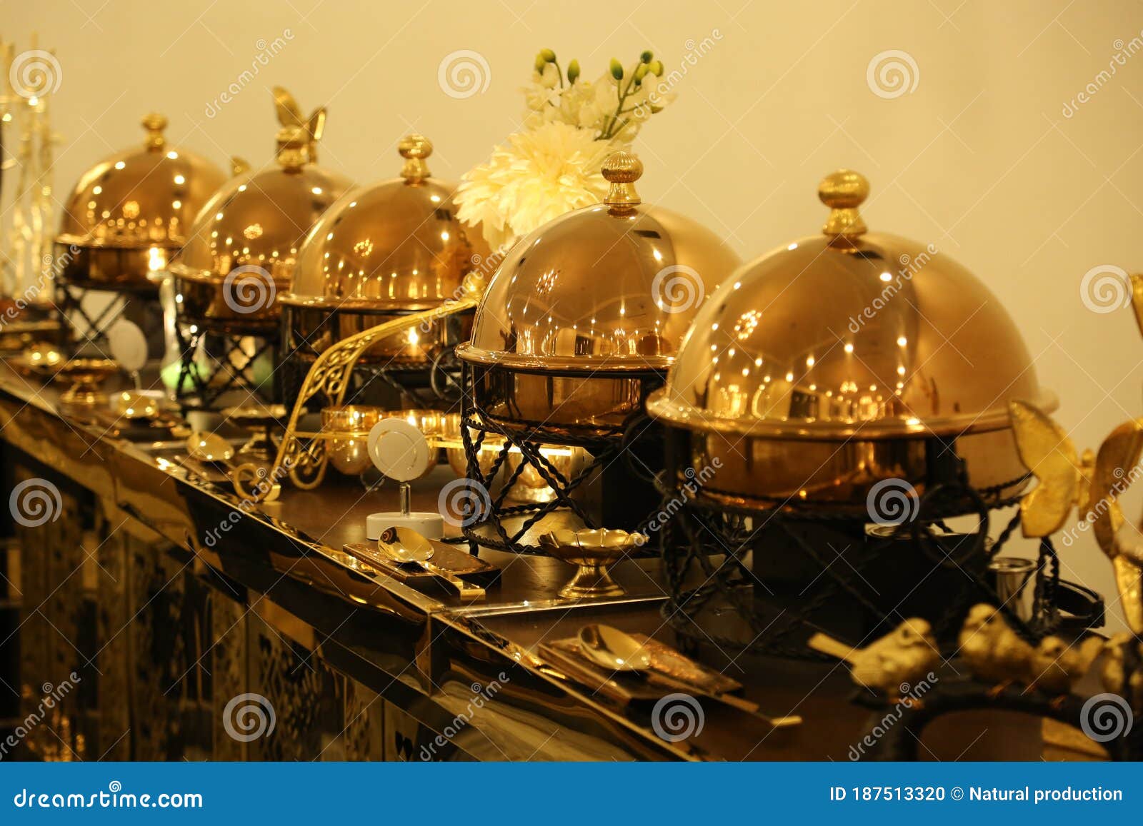 Food Center at Reception Party Stock Photo Image of furniture, drums