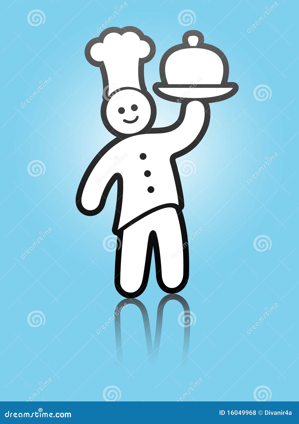 Food chef stock illustration. Illustration of dish, white - 16049968