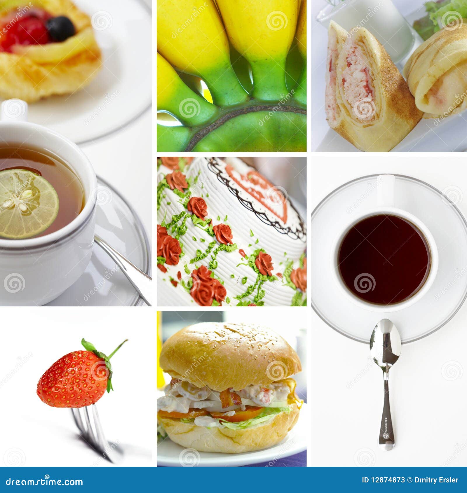 Food collage stock image. Image of healthy, health, gourmet - 12874873
