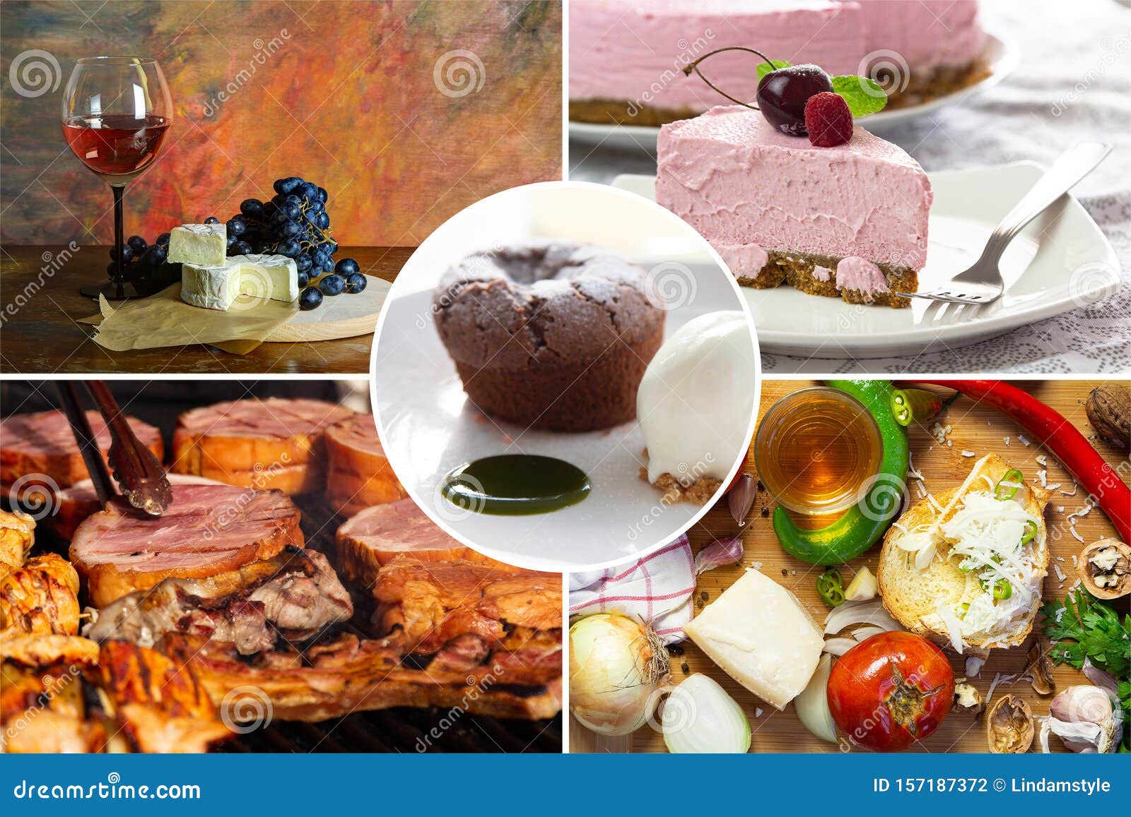 Food collage stock photo. Image of fodder, brawn, creme - 157187372