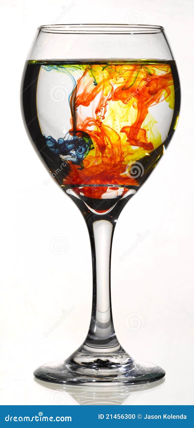 Download Food Coloring In Wine Glass Stock Photo - Image of colorful, swirl: 21456300