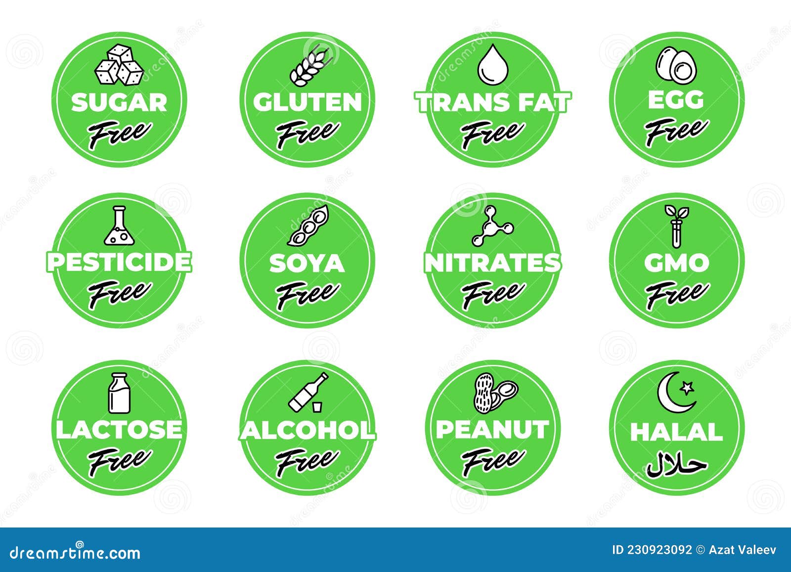 Gluten Free Halal Sugar Free Stock Illustrations 9 Gluten Free Halal