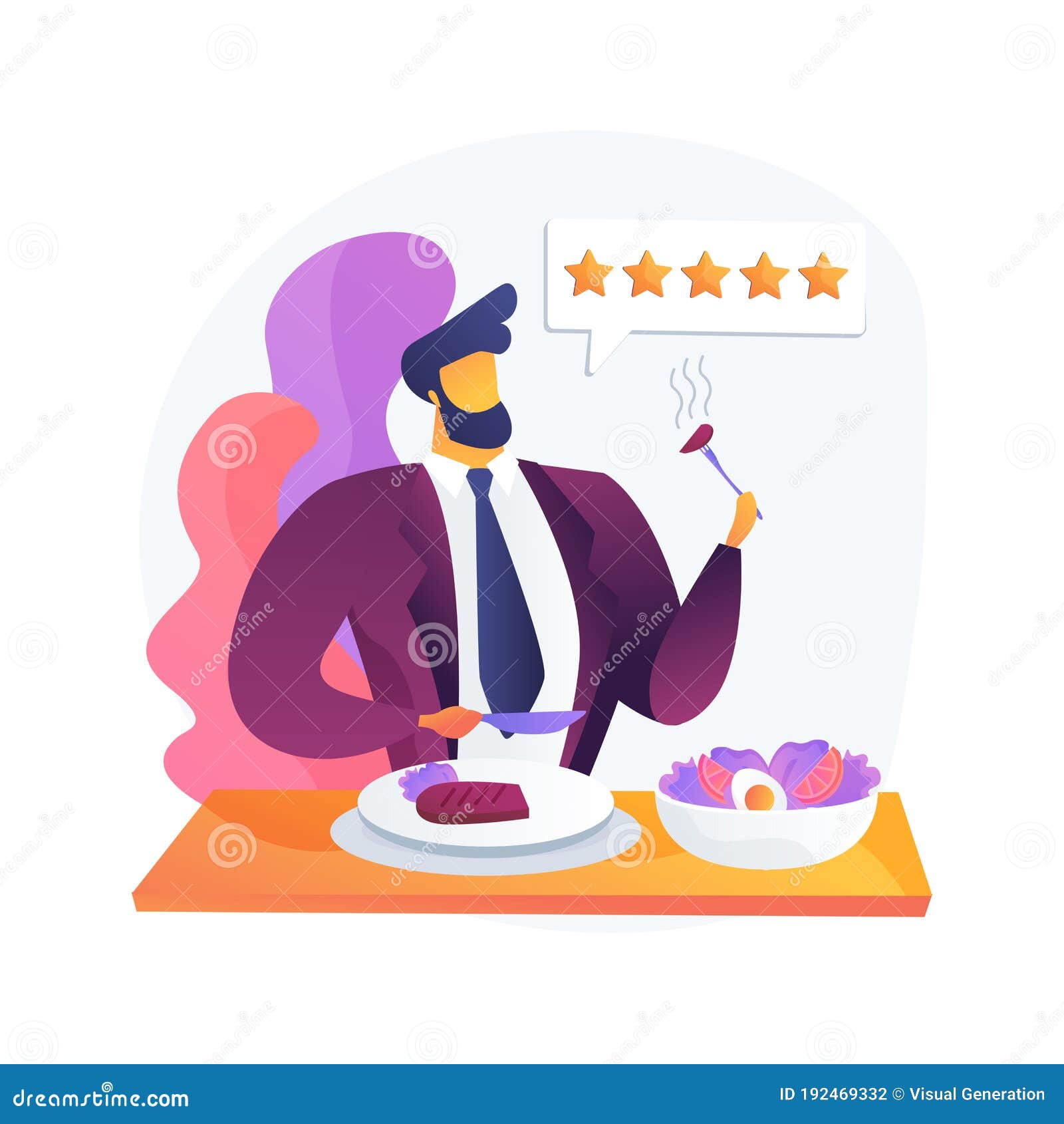 Food Critic Abstract Concept Vector Illustration. Stock Vector