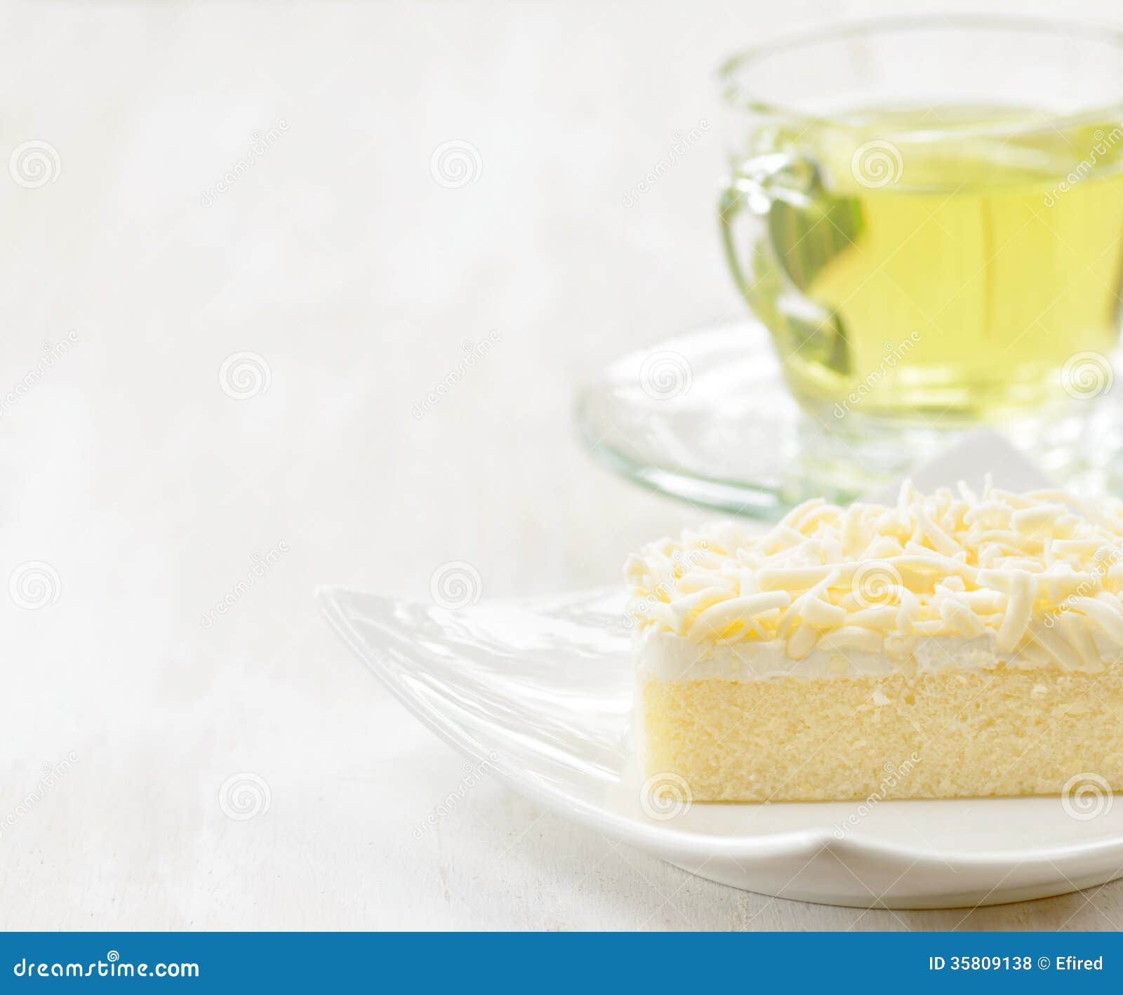 Cup of Herbal Tea and Fresh Cake Stock Photo Image of slice