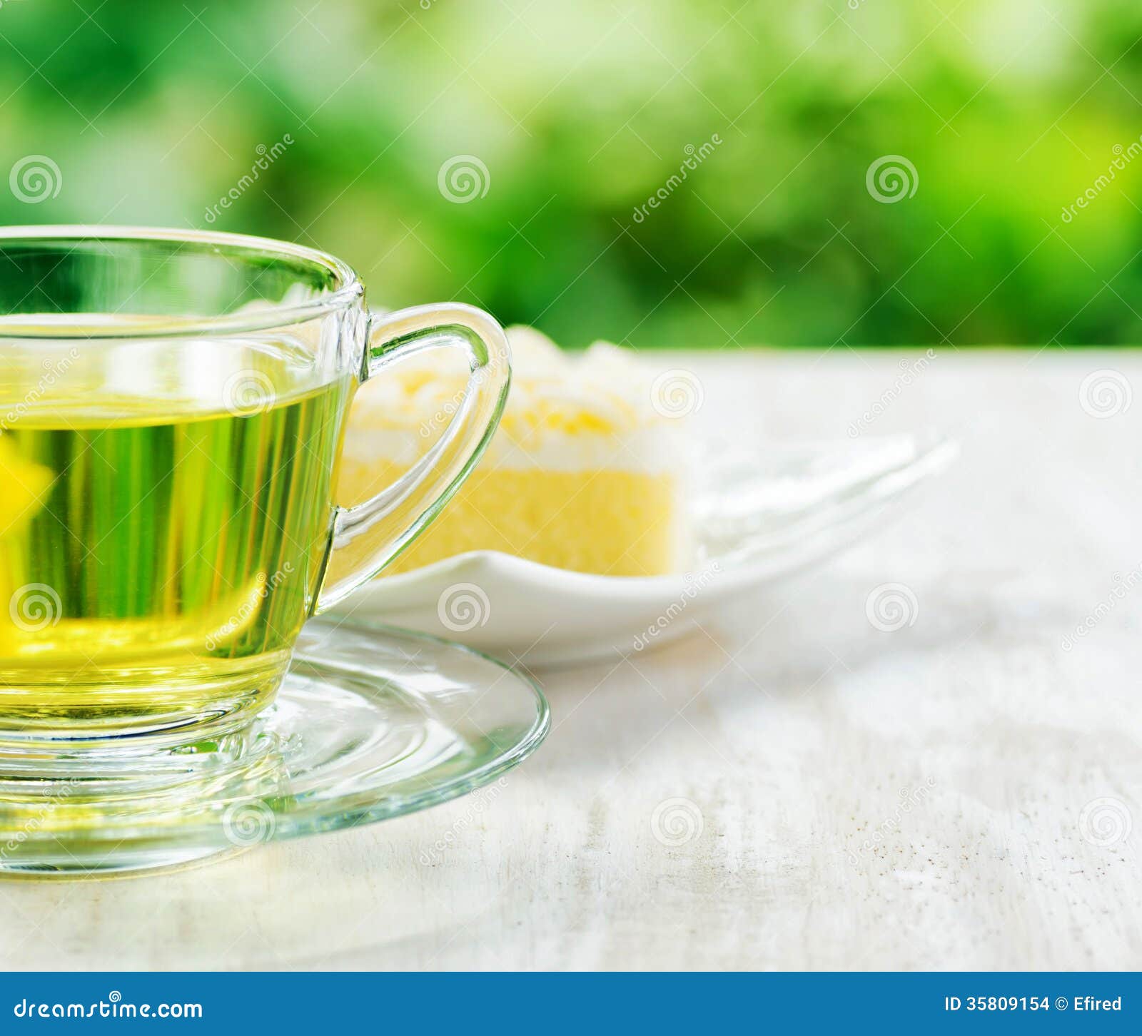 Cup of Herbal Tea and Fresh Cake Stock Photo Image of saucer, cafe