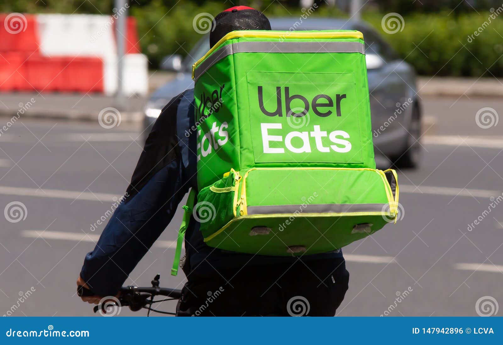 Food Delivery Courier Bucharest Editorial Photo Image of traffic