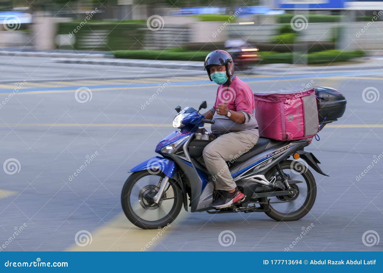 Food Delivery Service Rider For Foodpanda Editorial Stock Image Image Of Motorcycle Phone 177713694