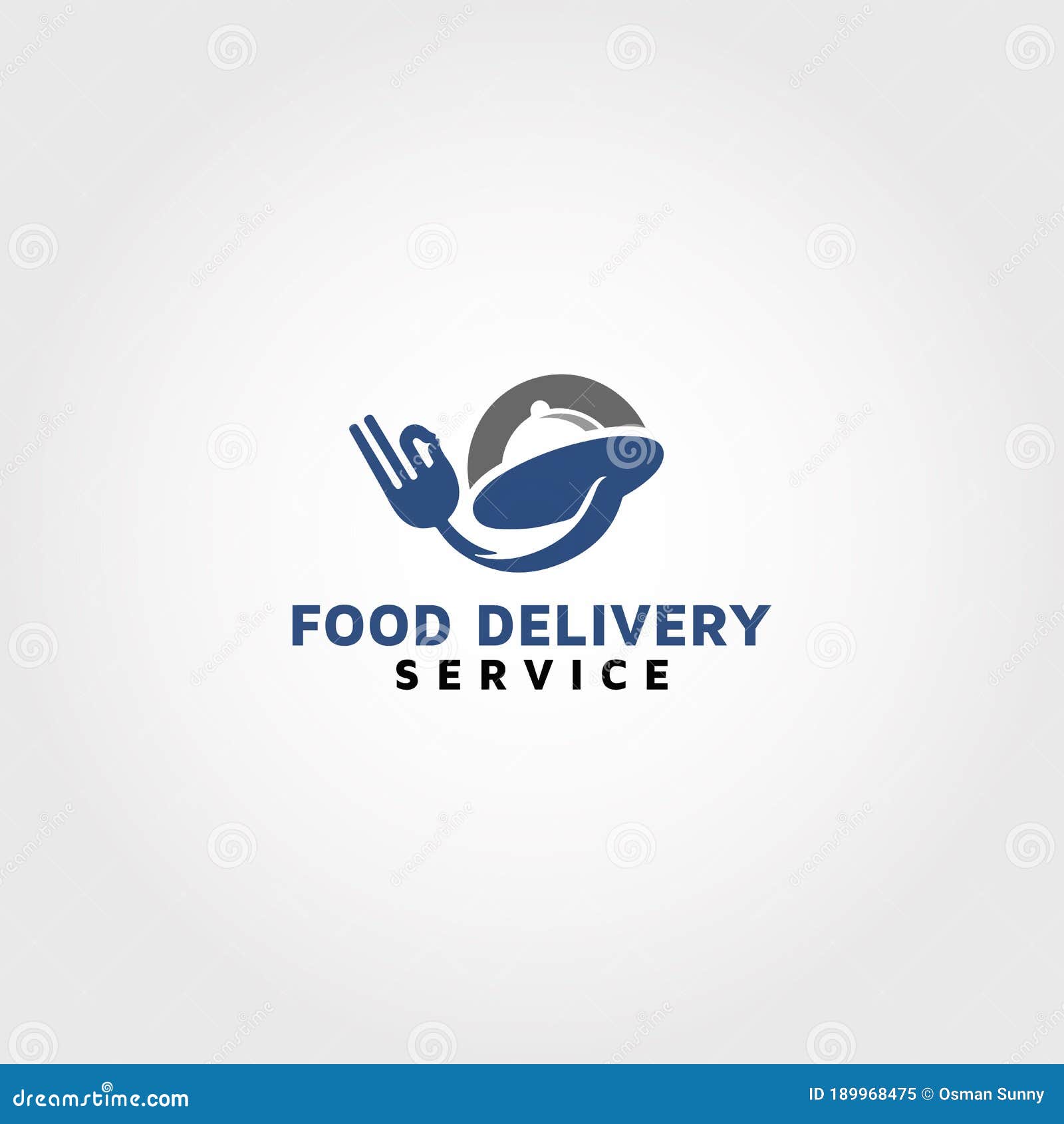 Food Delivery Service Vector Logo Design Template Stock Vector Illustration Of Deliver Line Food Delivery Service Vector Logo Design Template Stock Vector Illustration Of Deliver Line