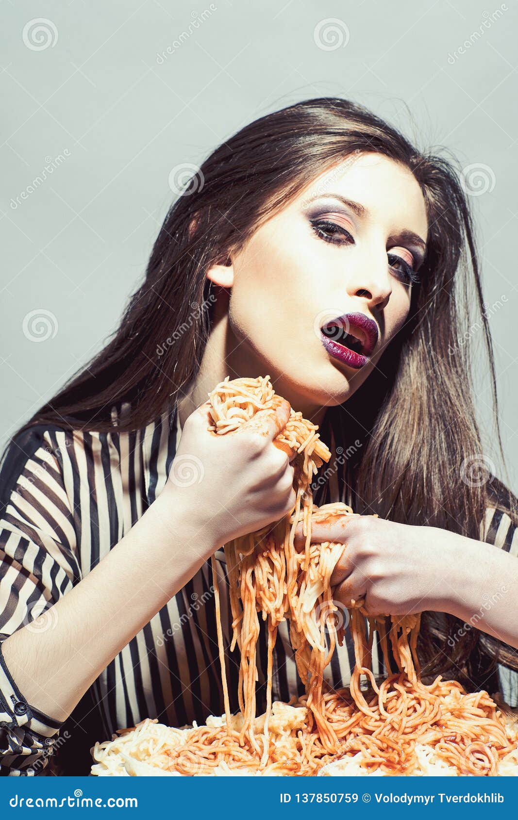 Glamour Model And Food