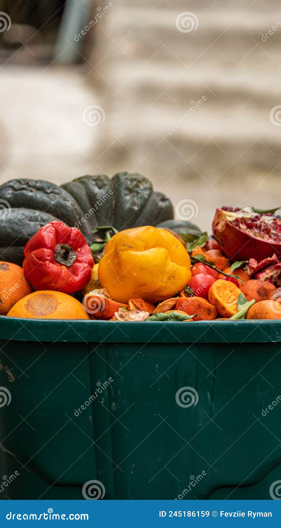 Food in a Discarded Trash Can. Food Waste Stock Image Image of loss