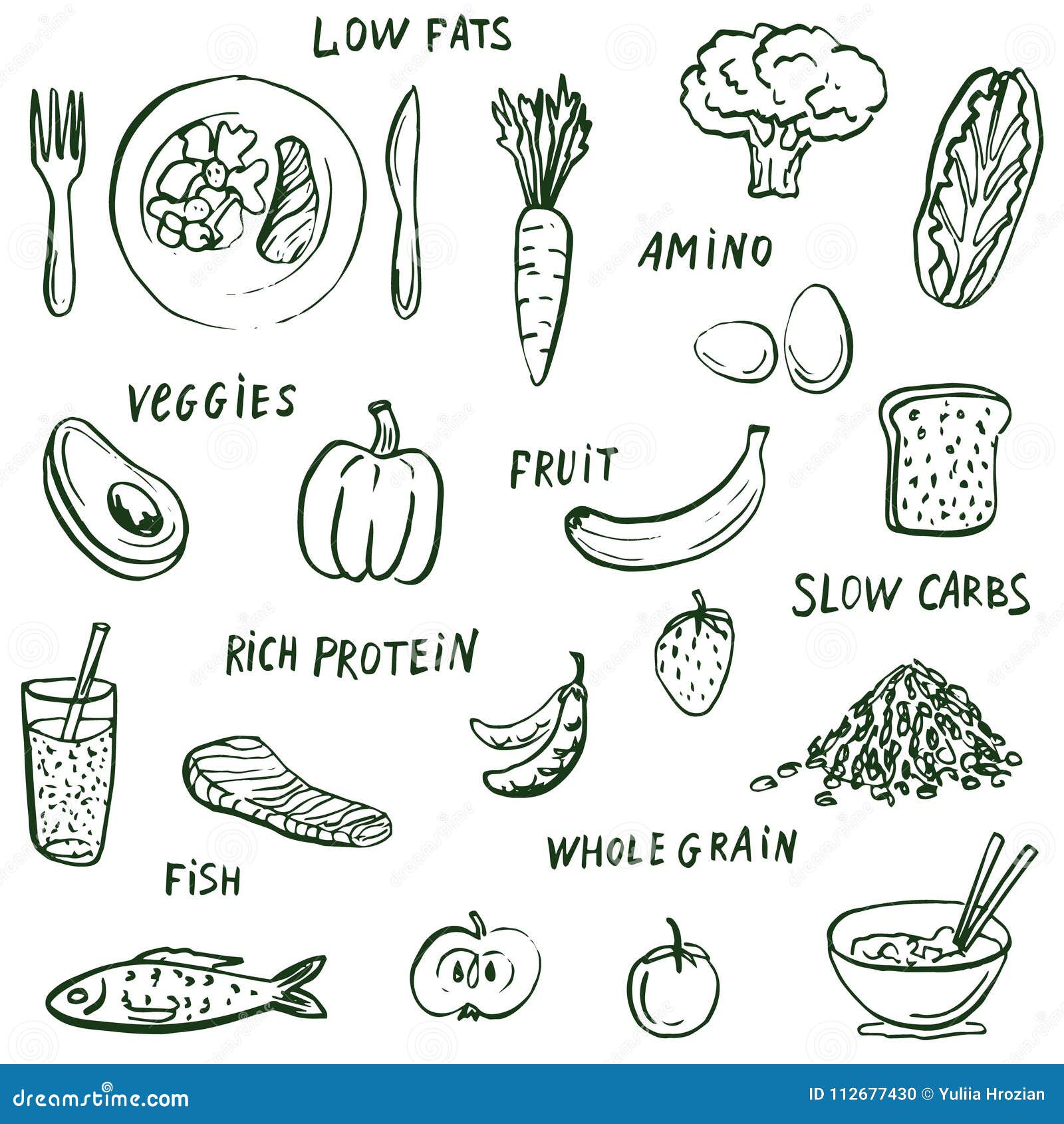 Healthy Food Vegetables Traditional Doodle Icons Sketch Hand Made Design  Vector Stock Vector  Adobe Stock