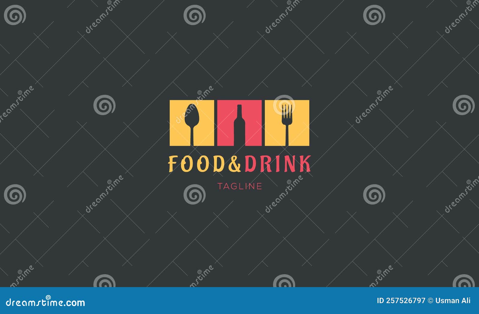 Food and Drink Restaurant Logo Design Vector Template Stock Illustration Illustration of