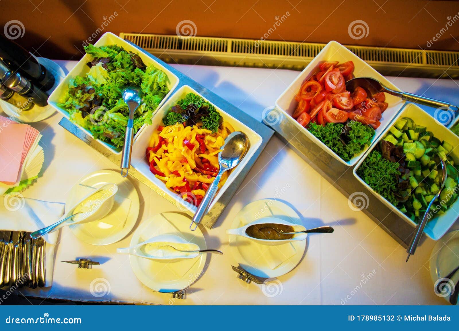 food and drink at the restaurant. table setting. tasting dishes. set of cold snacks, canape, beverages, closeup  parte meals