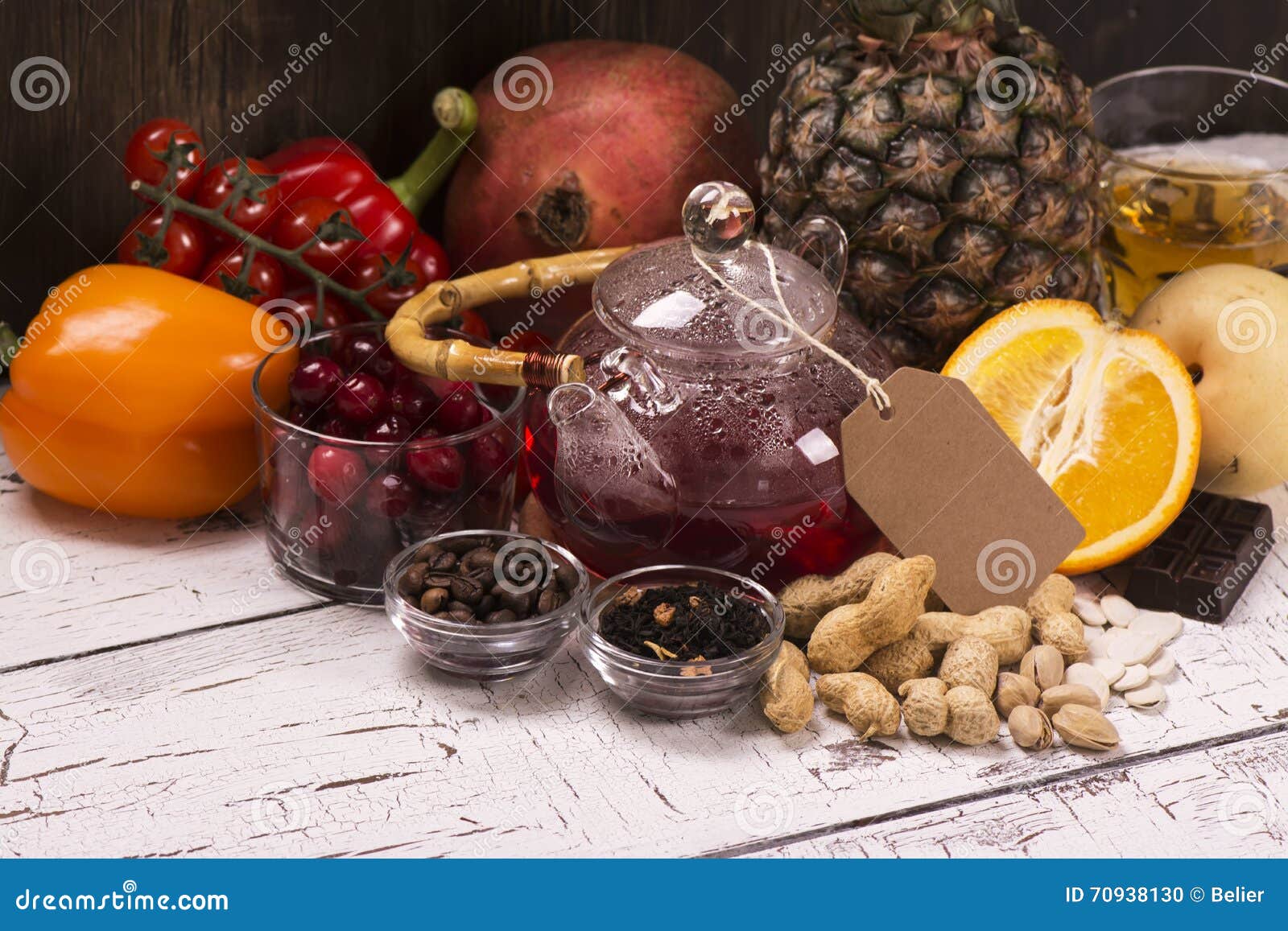 Food and Drinks Rich of Natural Antioxidants Stock Photo Image of