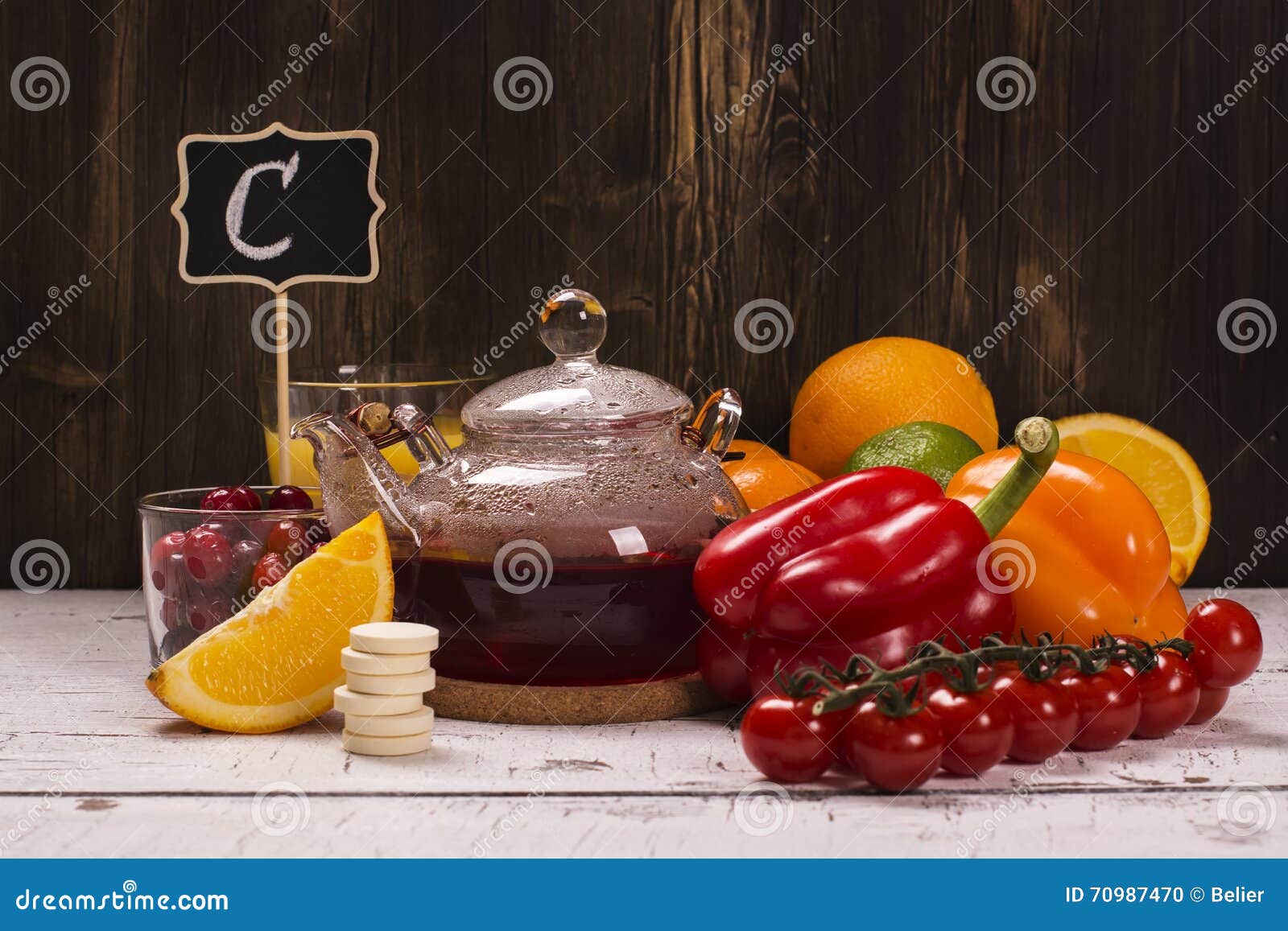 Food and Drinks Rich of Natural Vitamin C Stock Photo Image of energy