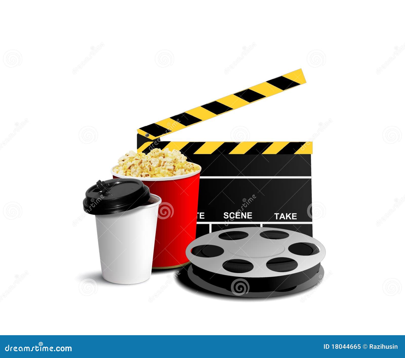 Food and entertainment stock illustration. Illustration of premiere
