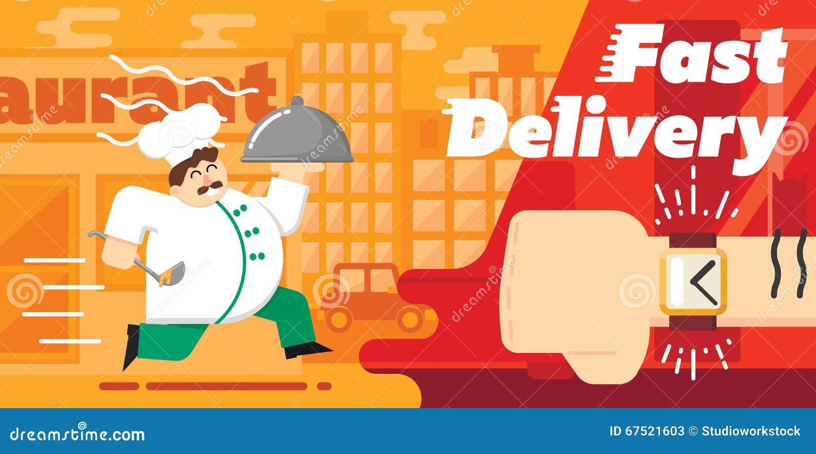 Food Fast Delivery Design, Vector Illustration Stock ...