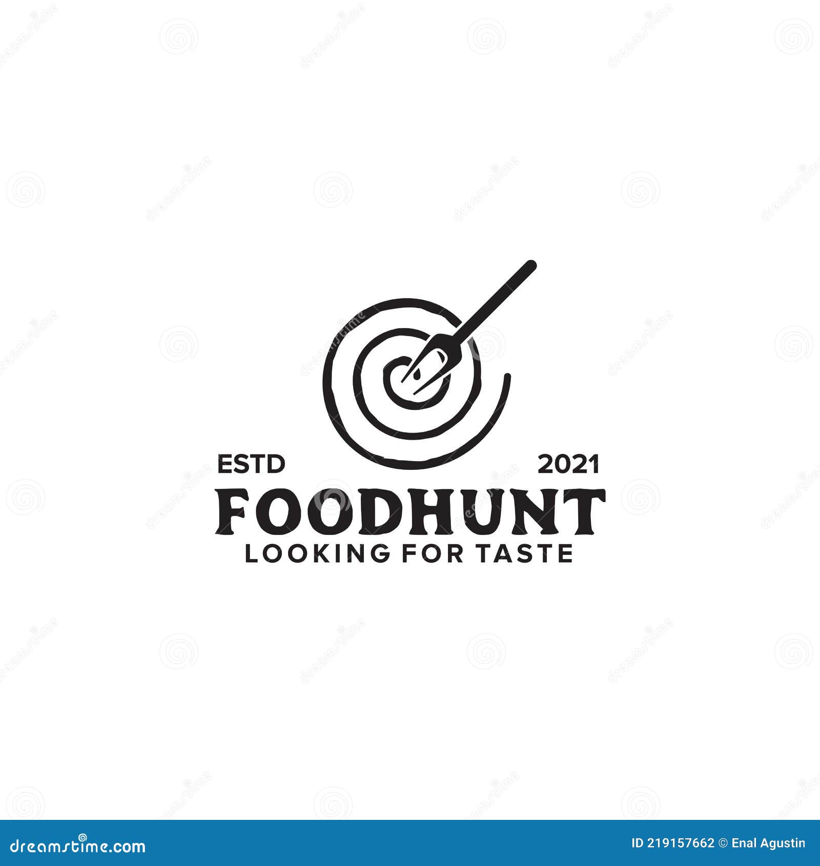 Food Hunter Logo Design Template Stock Vector Illustration of archery