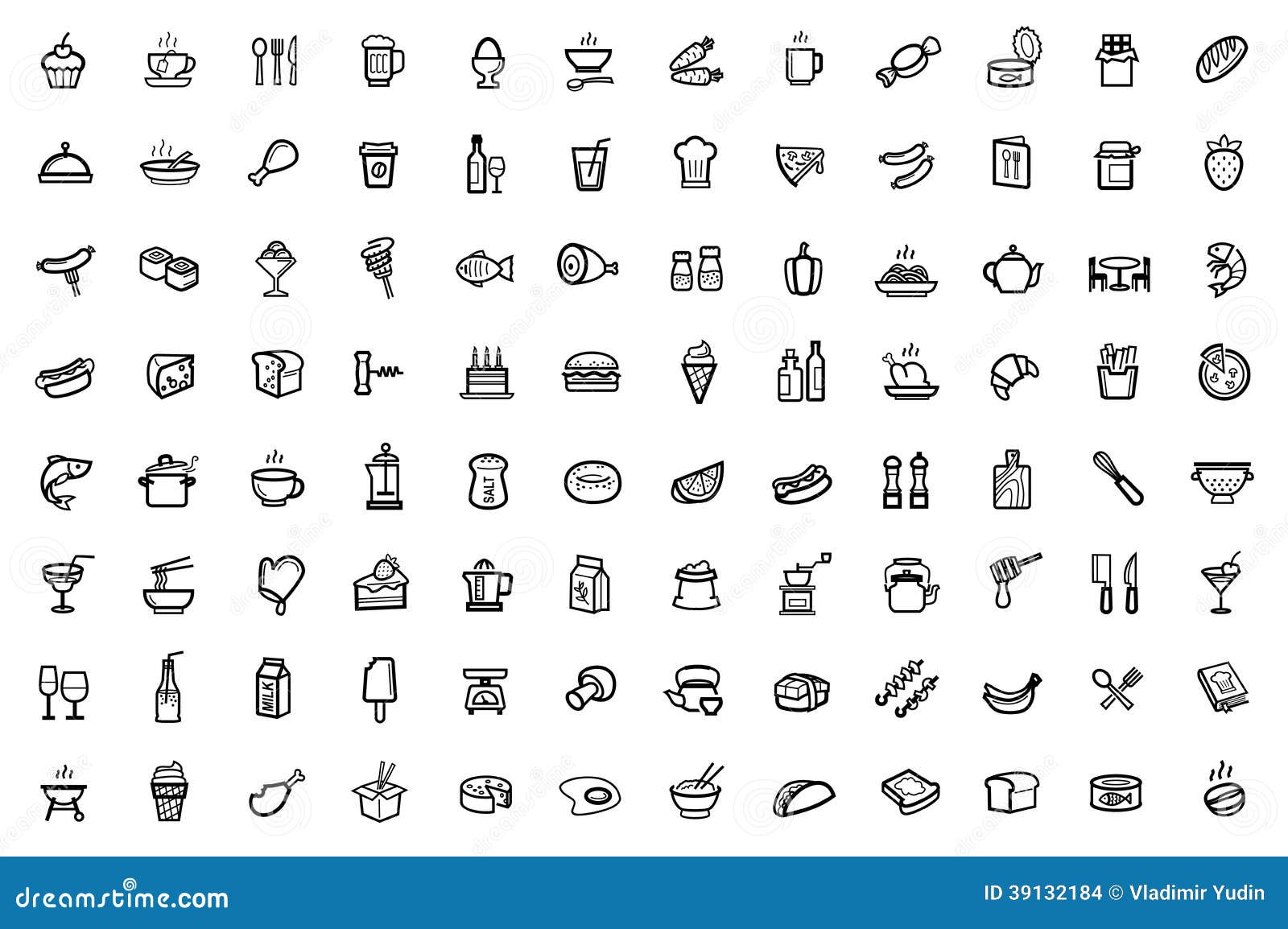 food icons set