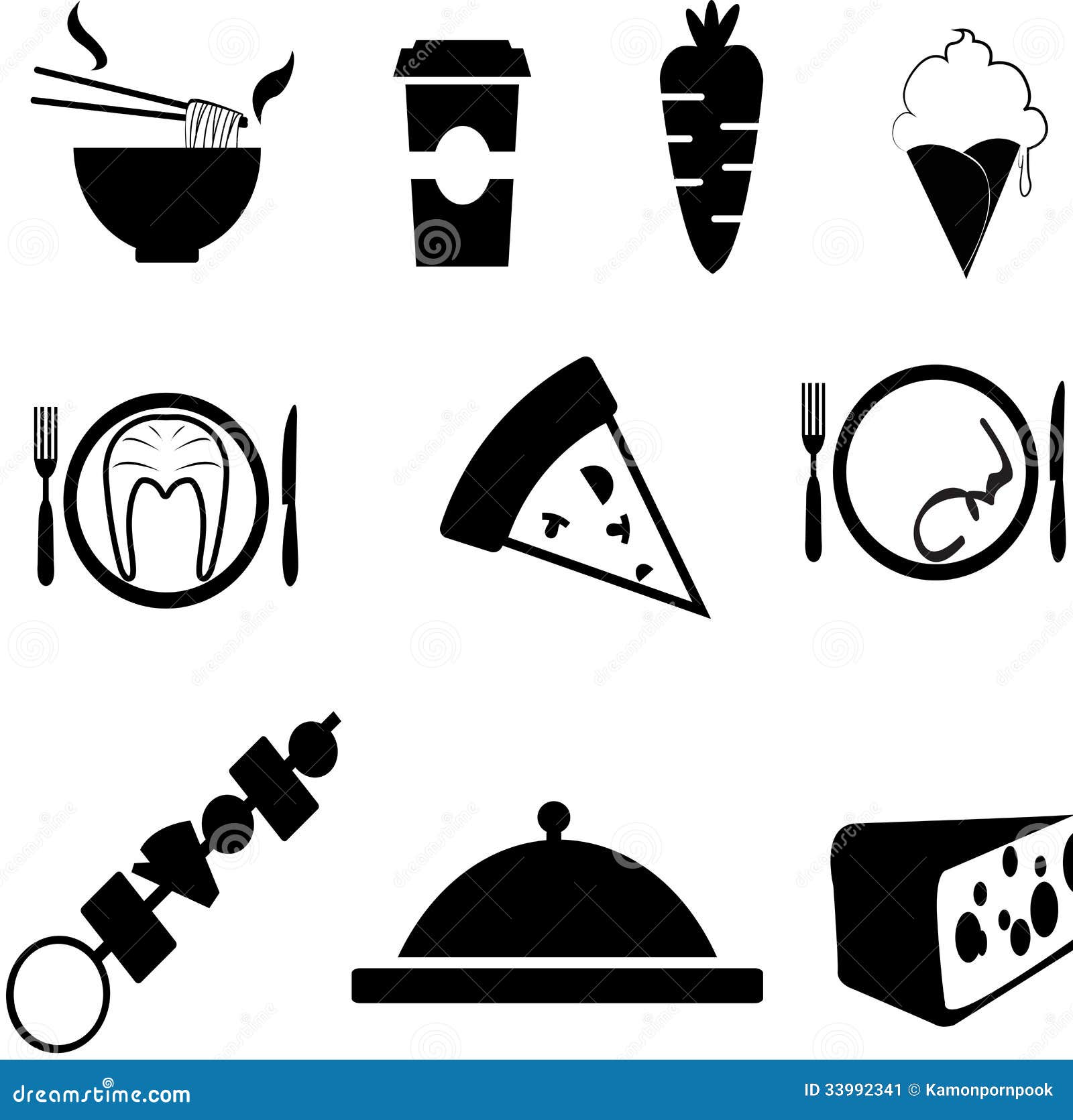  Food icons stock vector Illustration of icons food 