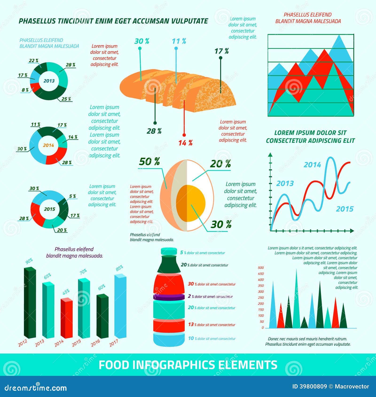 Food infographic elements stock vector. Illustration of elements - 39800809