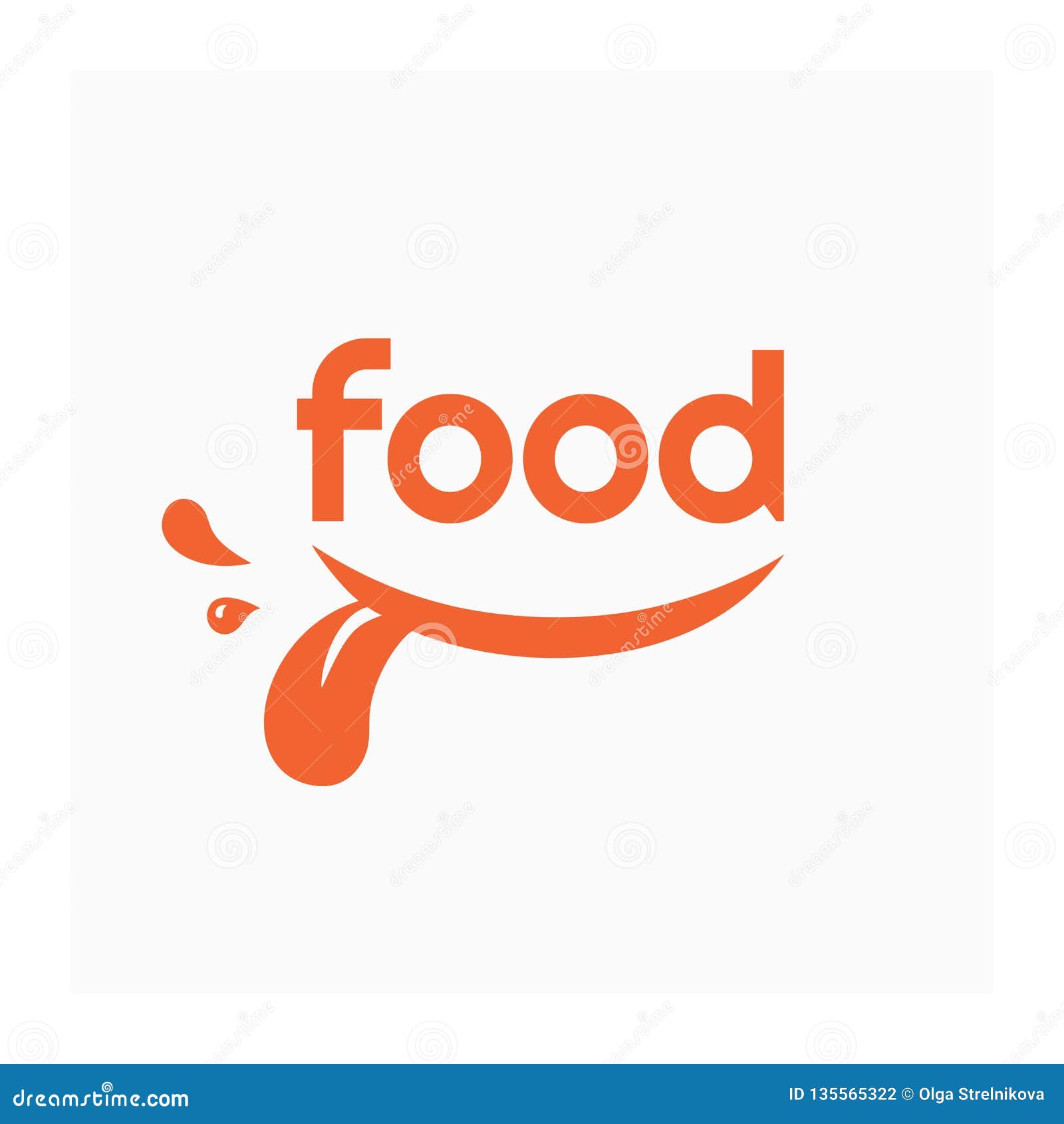 Food Logo With Smile Label For Food Company Stock Vector Illustration Of Expression Grocery